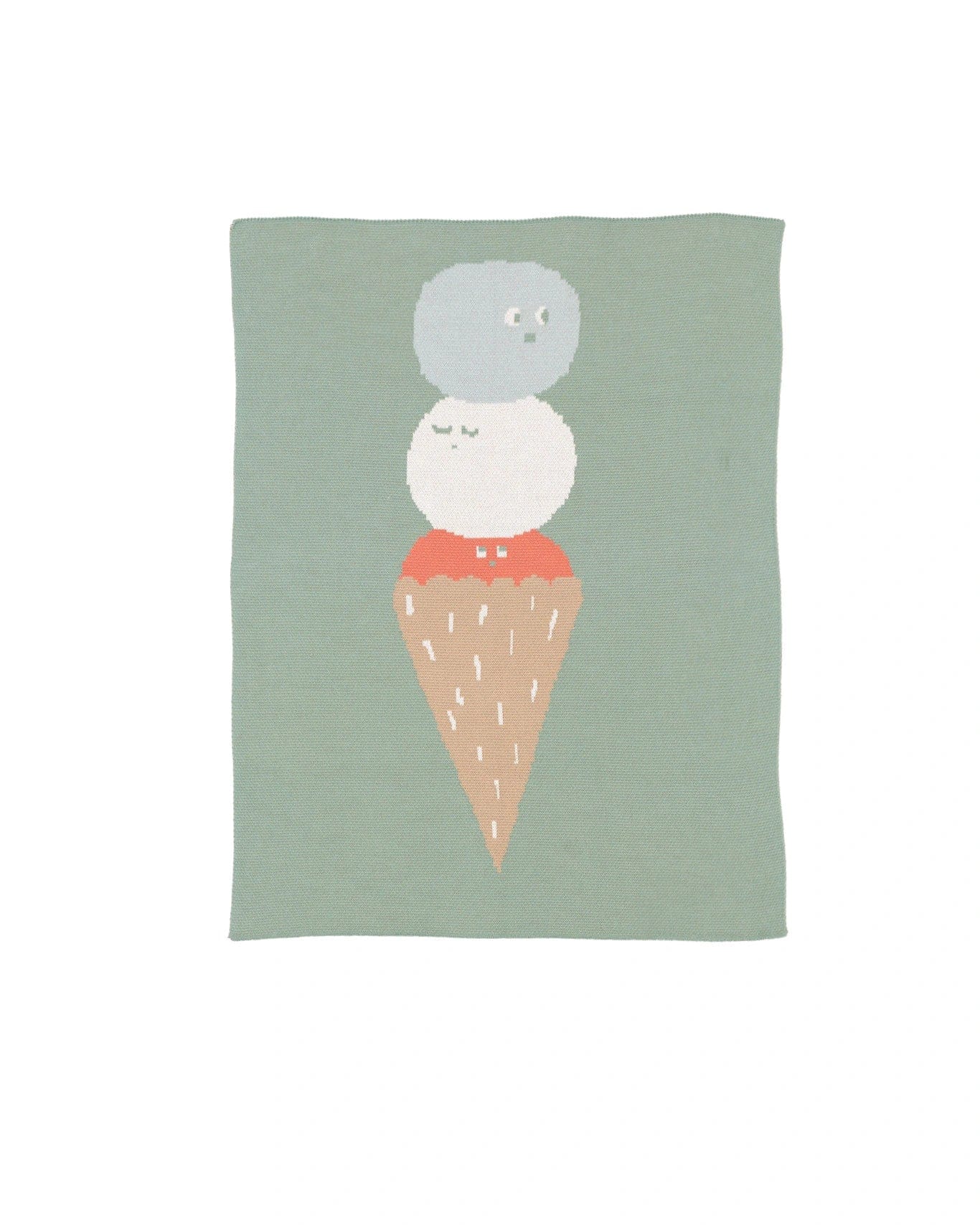 Biquette Baby Blanket Pistachio in Egyptian Cotton Ice Cream - Baby & Kid&