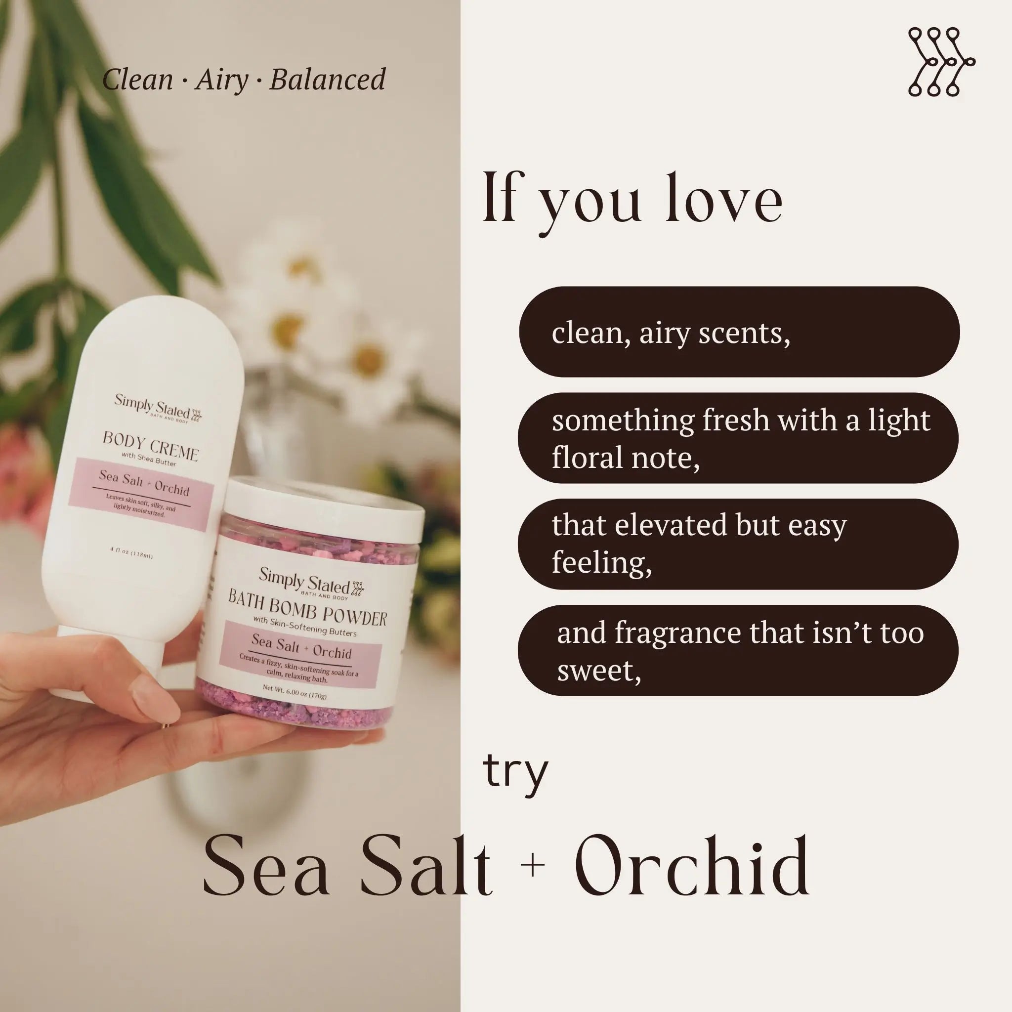 Simply Stated Creations Body Cleansers Sea Salt + Orchid Whipped Soap