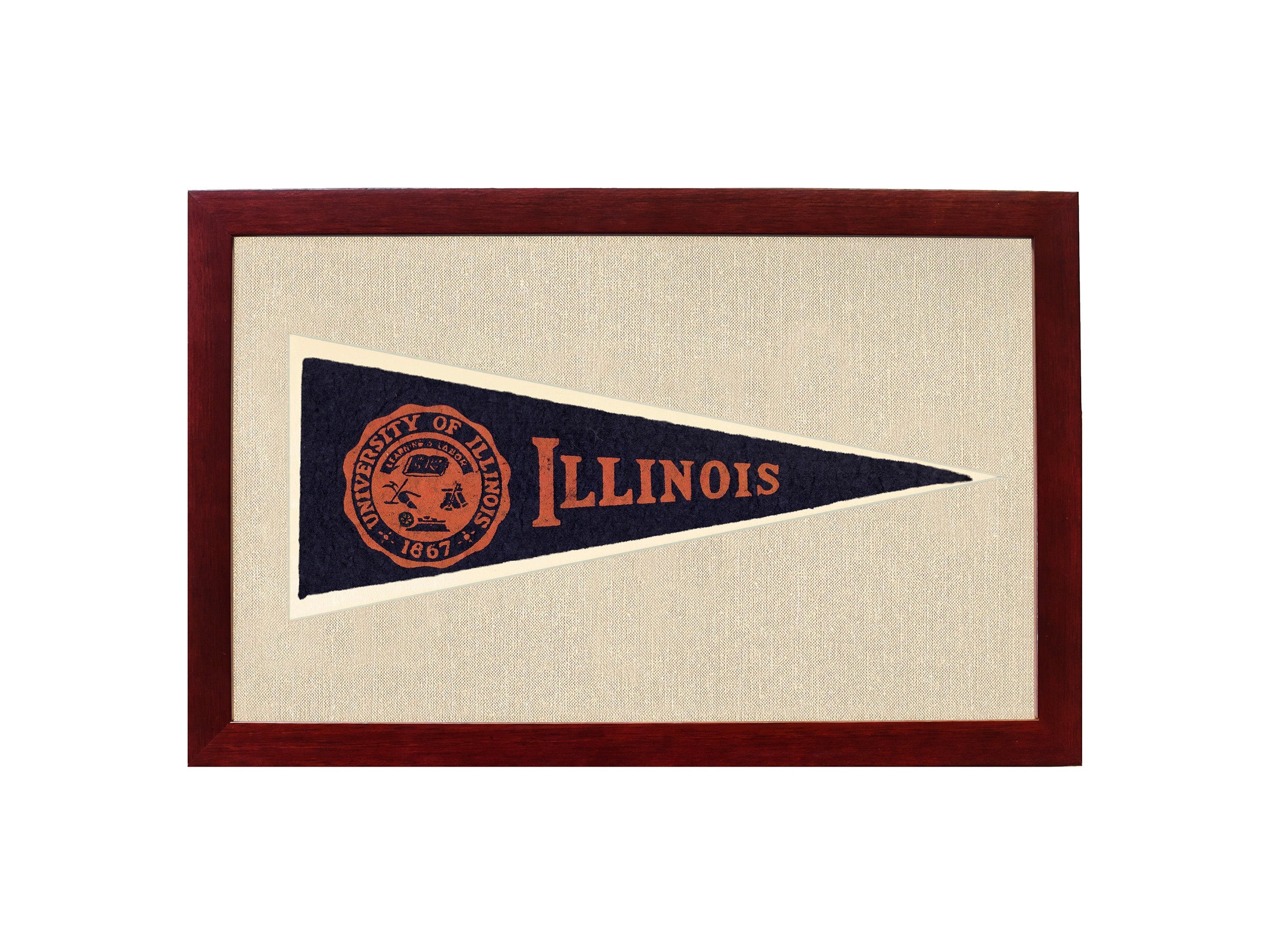 Vintage University of Illinois Hormel Pennant