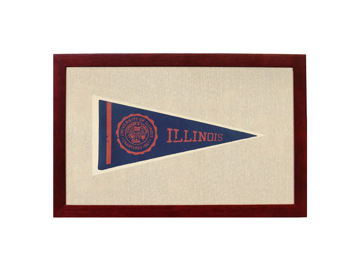 Vintage University of Illinois Pennant