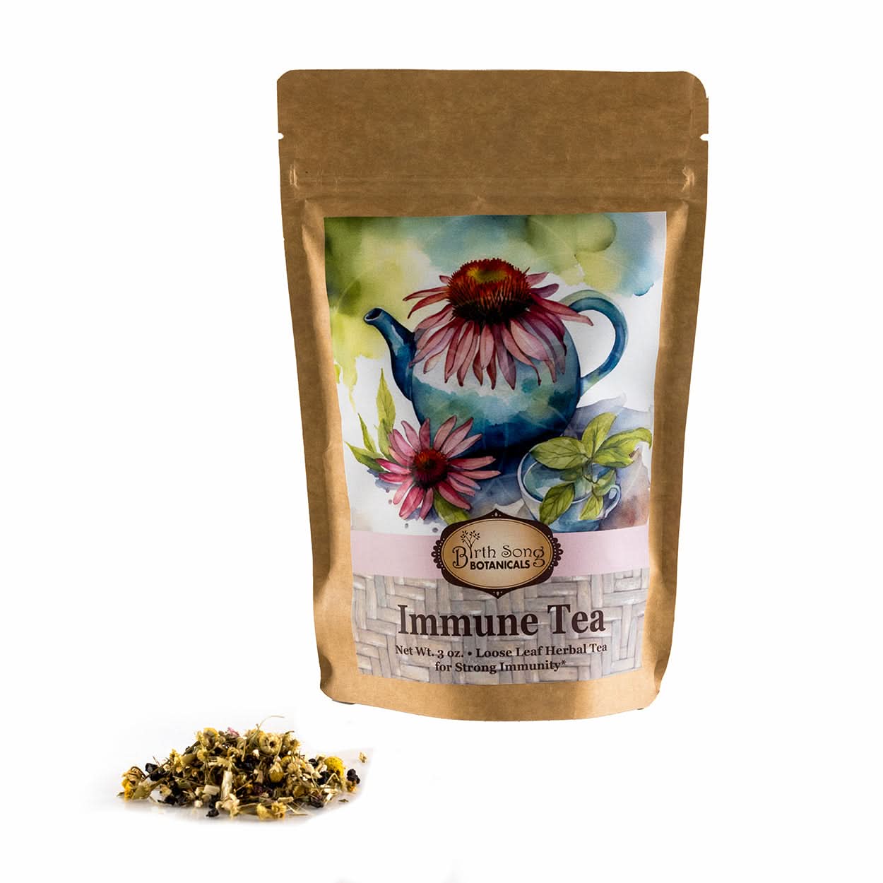 Birth Song Botanicals Co. Tea Herbal Tea Blend – Elderberry & Equinacea