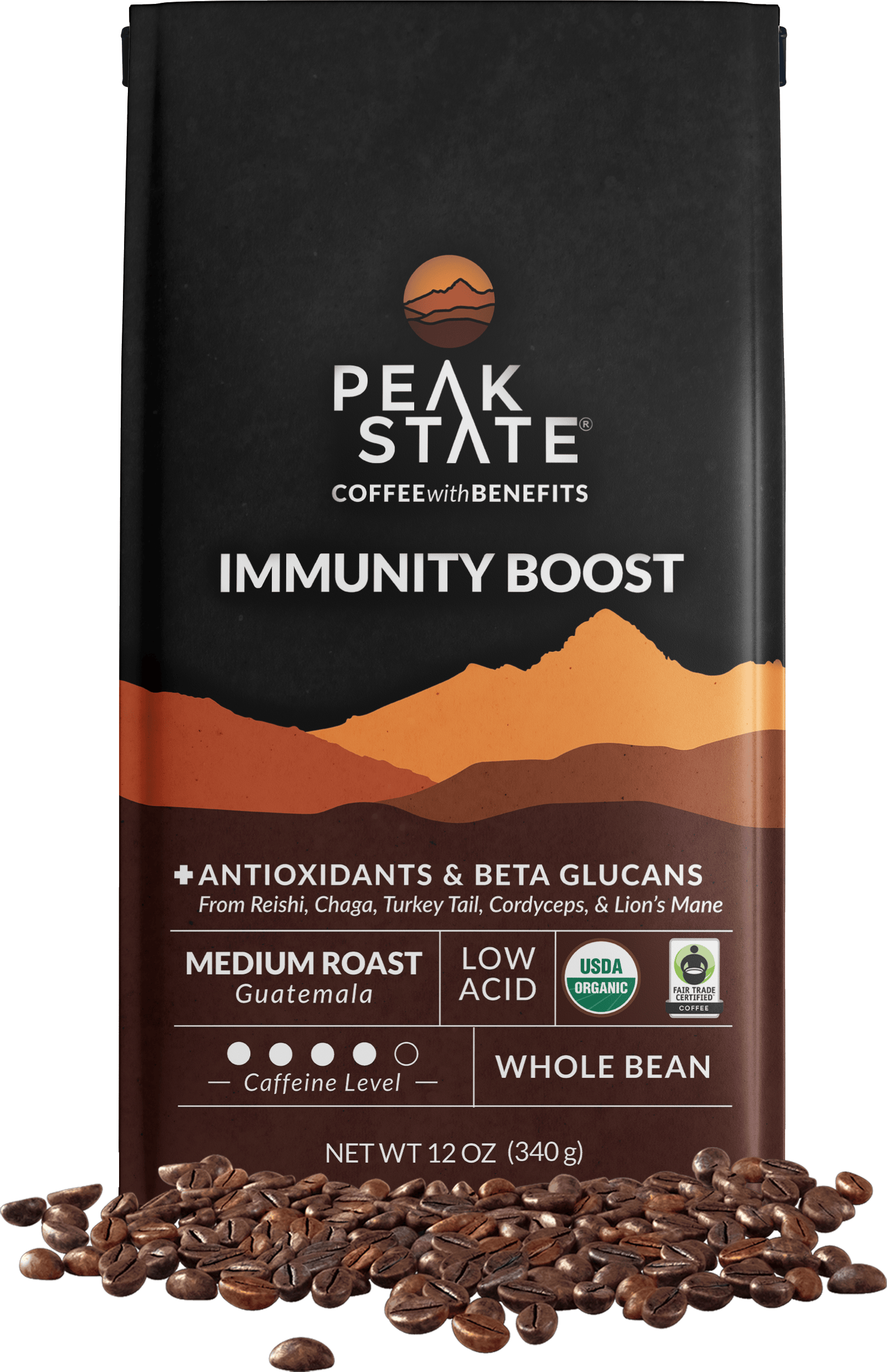 Peak State Coffee GFM Only IMMUNITY BOOST Medium Roast