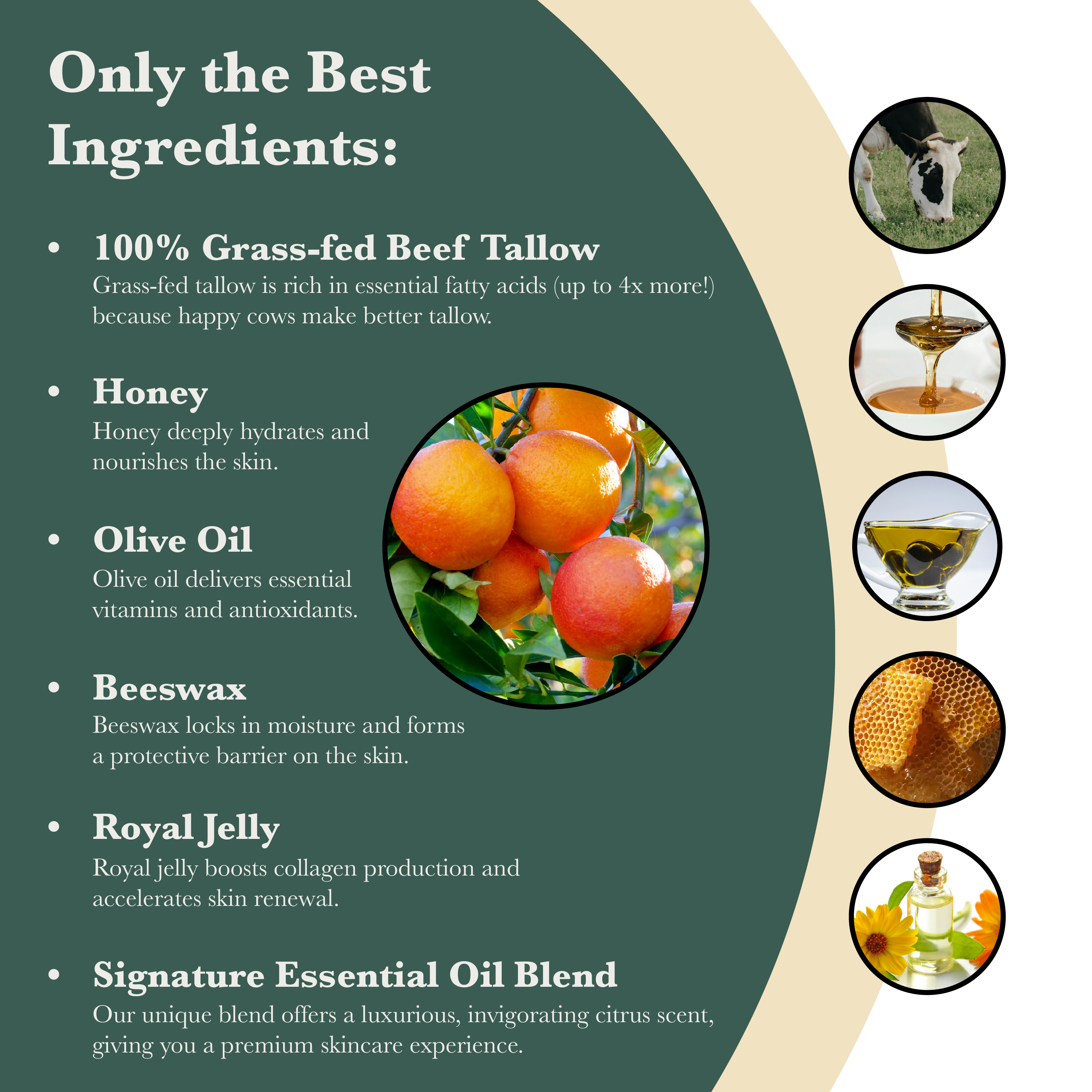 Citrus & Honey Tallow Balm - My American Goods