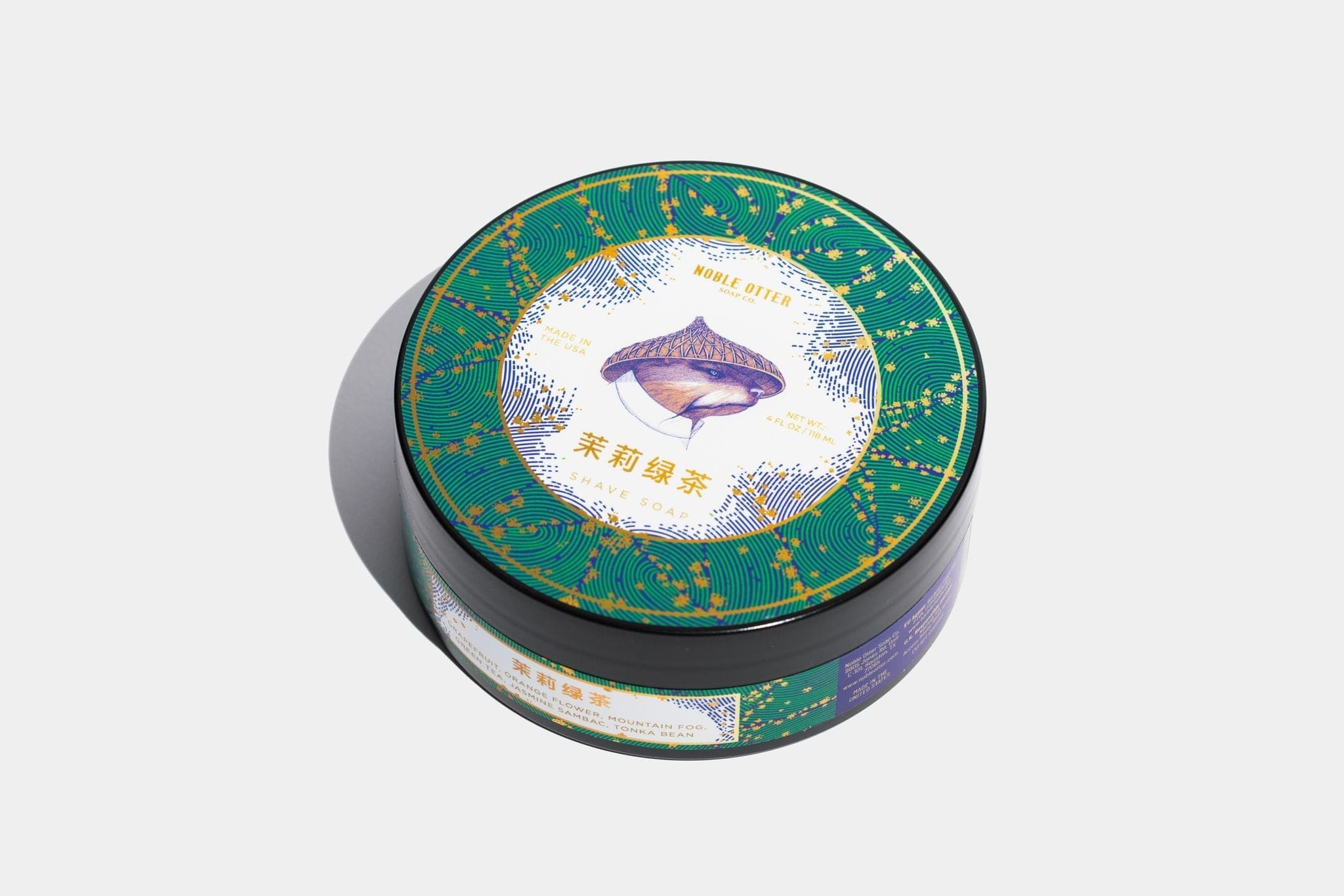 Noble Otter Shaving Soap Jasmine Green Tea Shave Soap