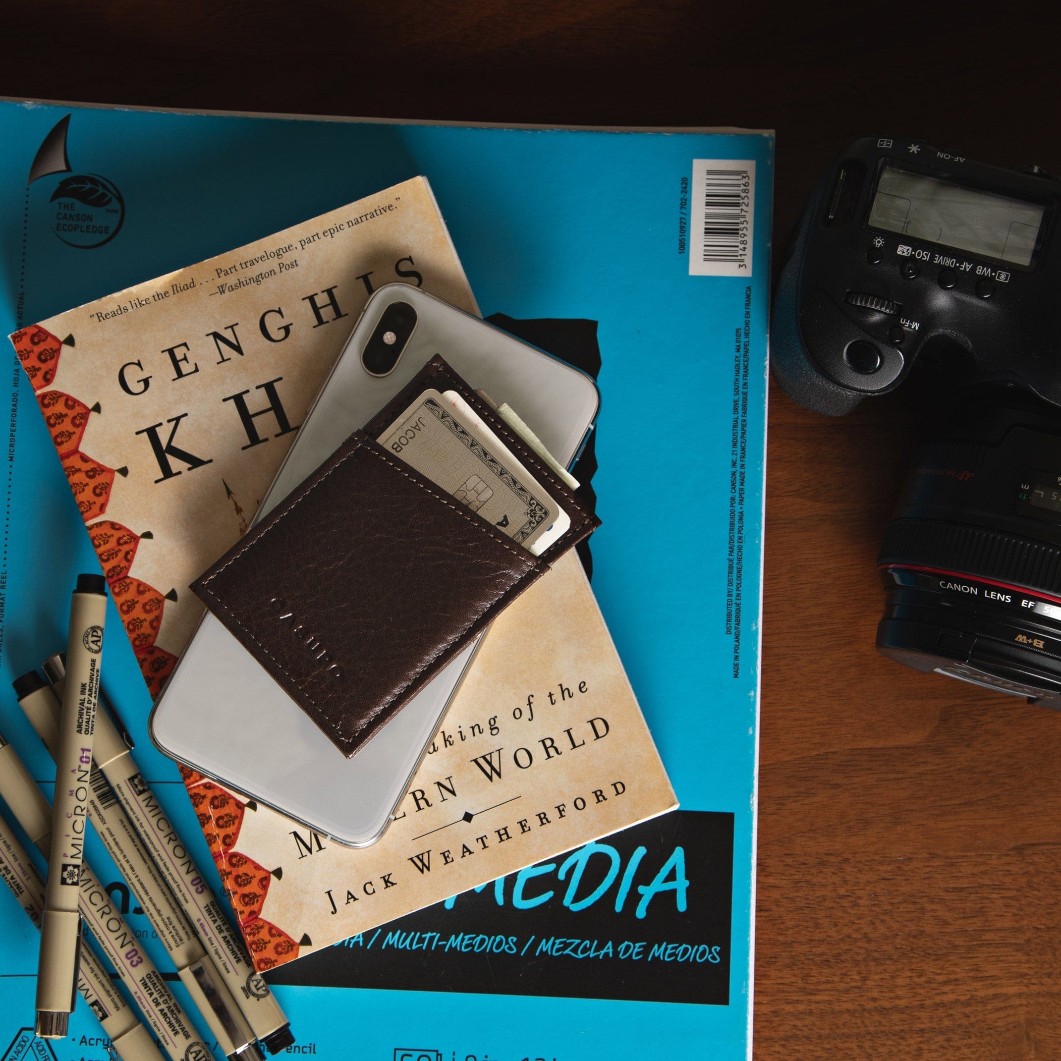 Minimalist Wallet with RFID Protection - Black