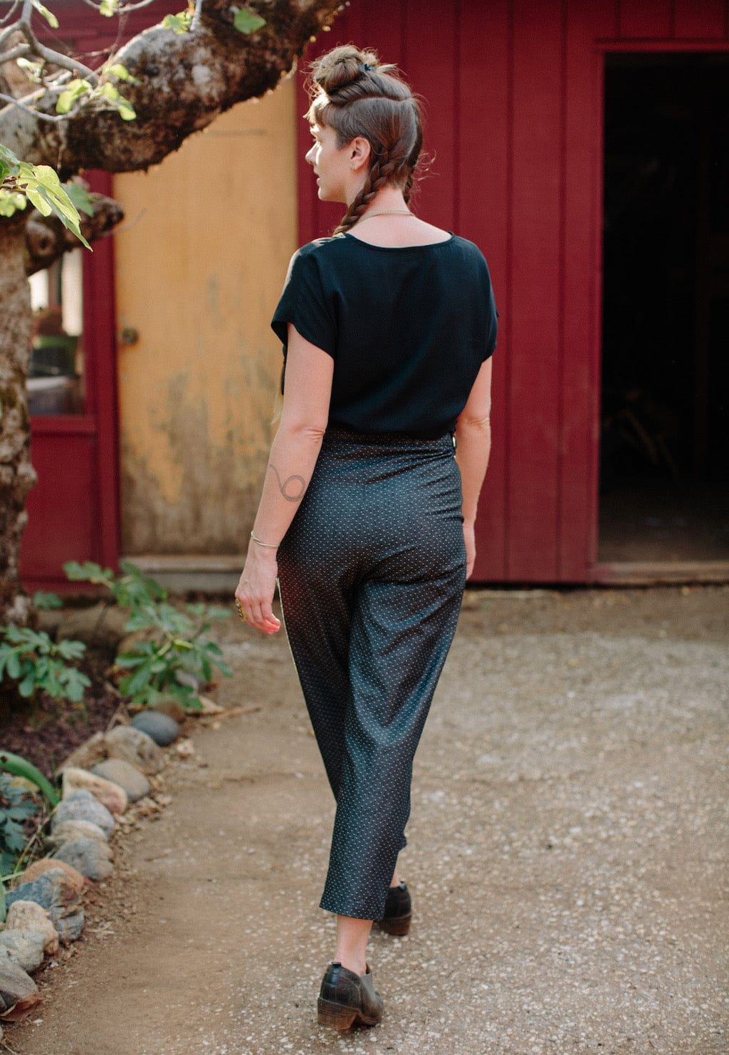 Field Day Pants Perfect Pant 2.0 in Polka Dot Denim
