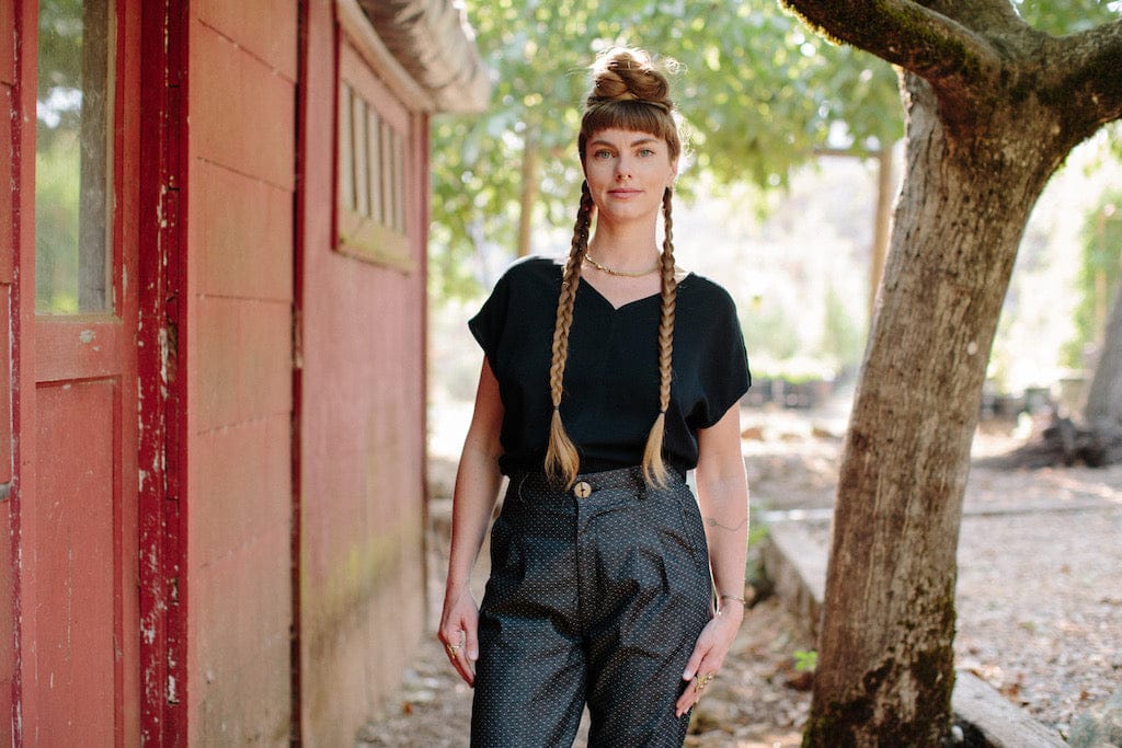 Field Day Pants Perfect Pant 2.0 in Polka Dot Denim