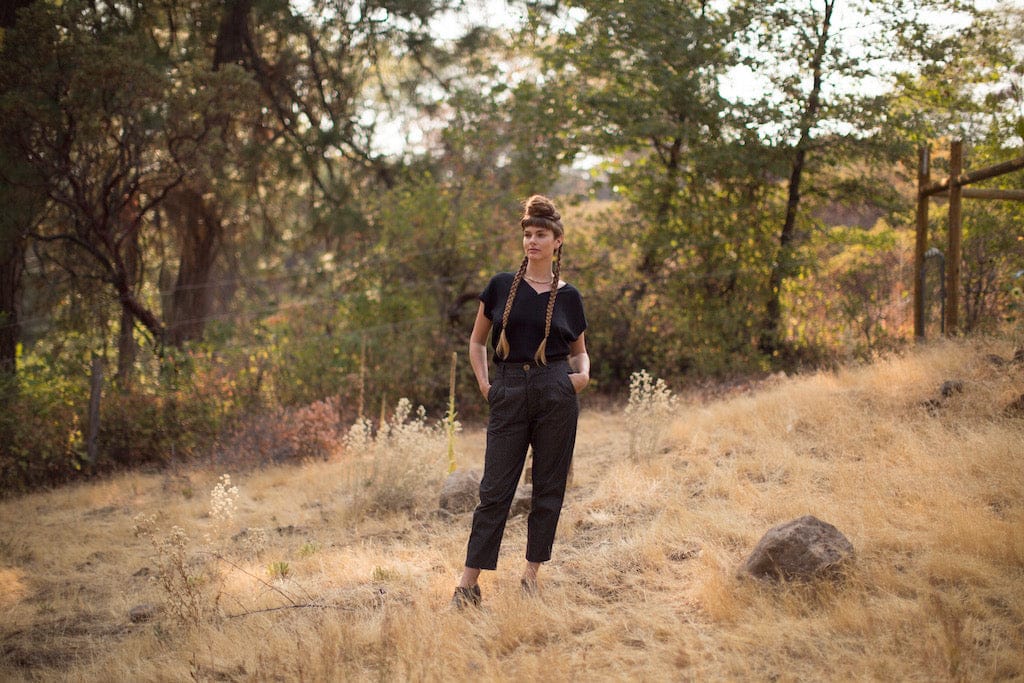 Field Day Pants Perfect Pant 2.0 in Polka Dot Denim