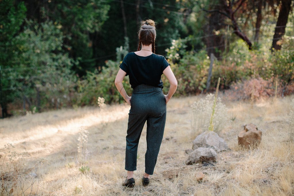 Field Day Pants Perfect Pant 2.0 in Polka Dot Denim