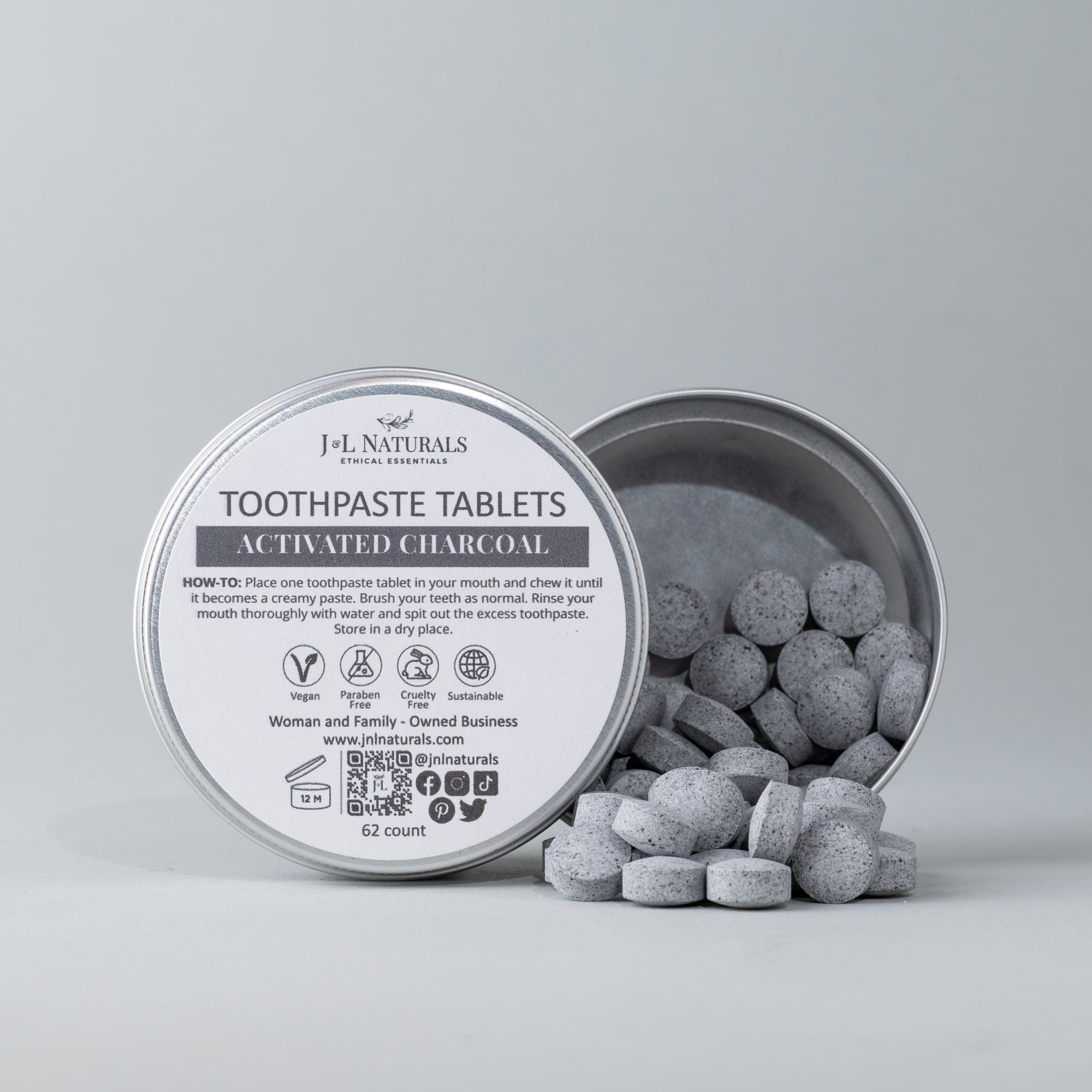 J&L Naturals Oral Care Toothpaste Tablets