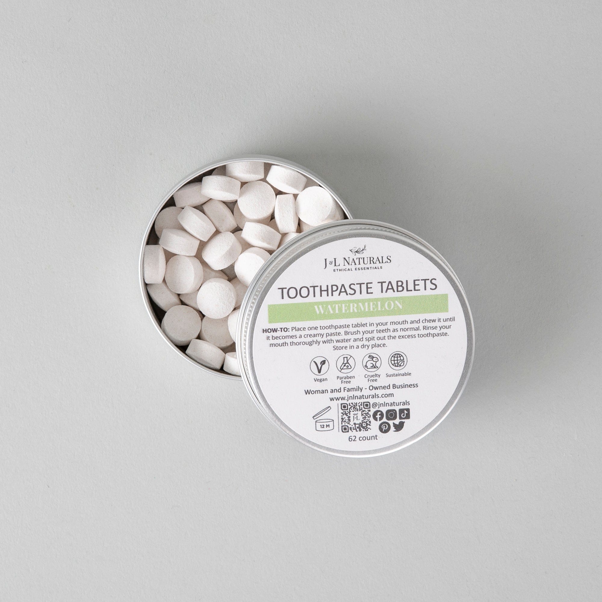 J&L Naturals Oral Care Toothpaste Tablets