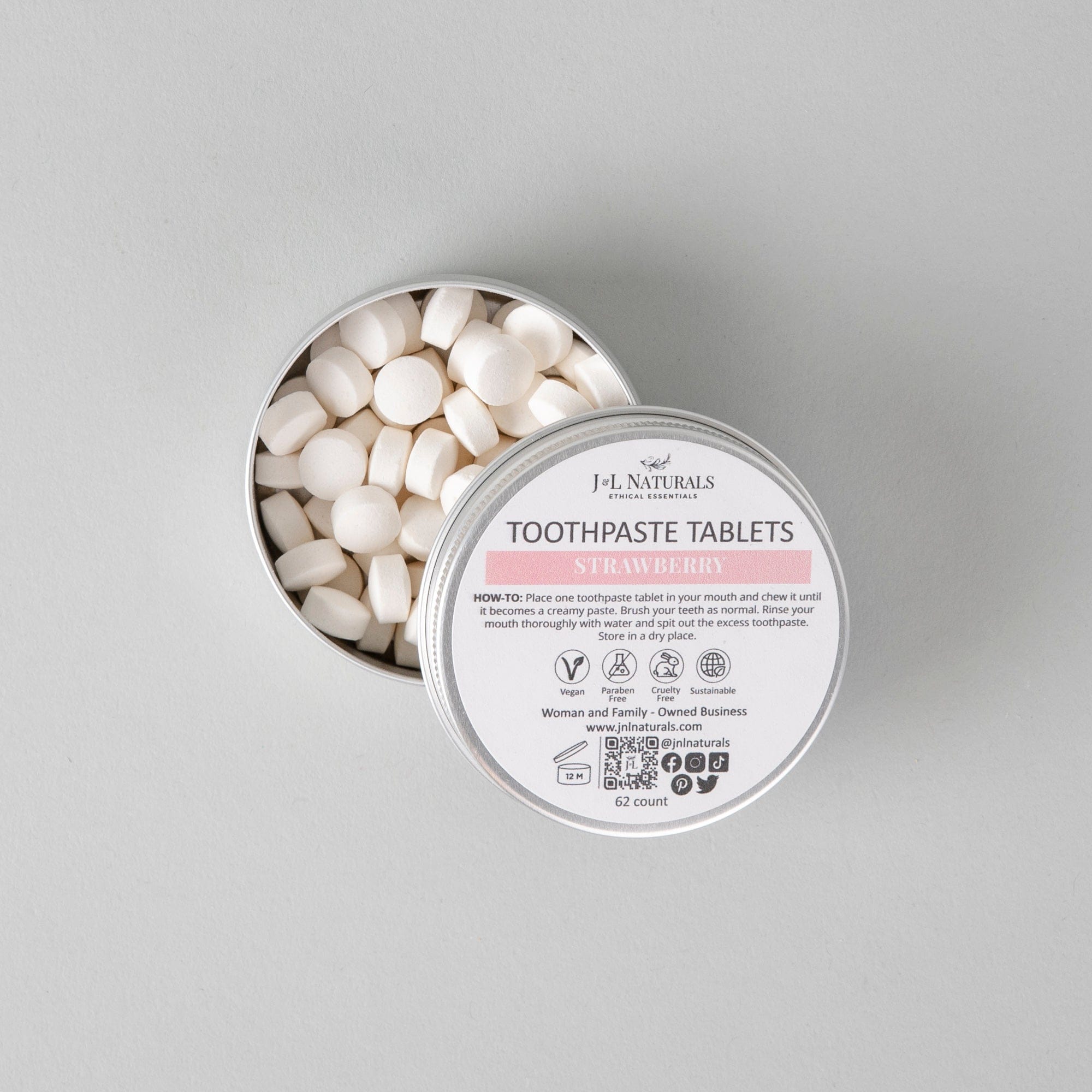 J&L Naturals Oral Care Toothpaste Tablets