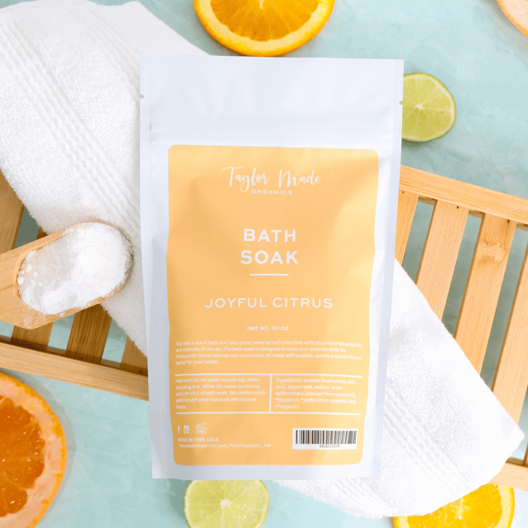 Bath soak package with &