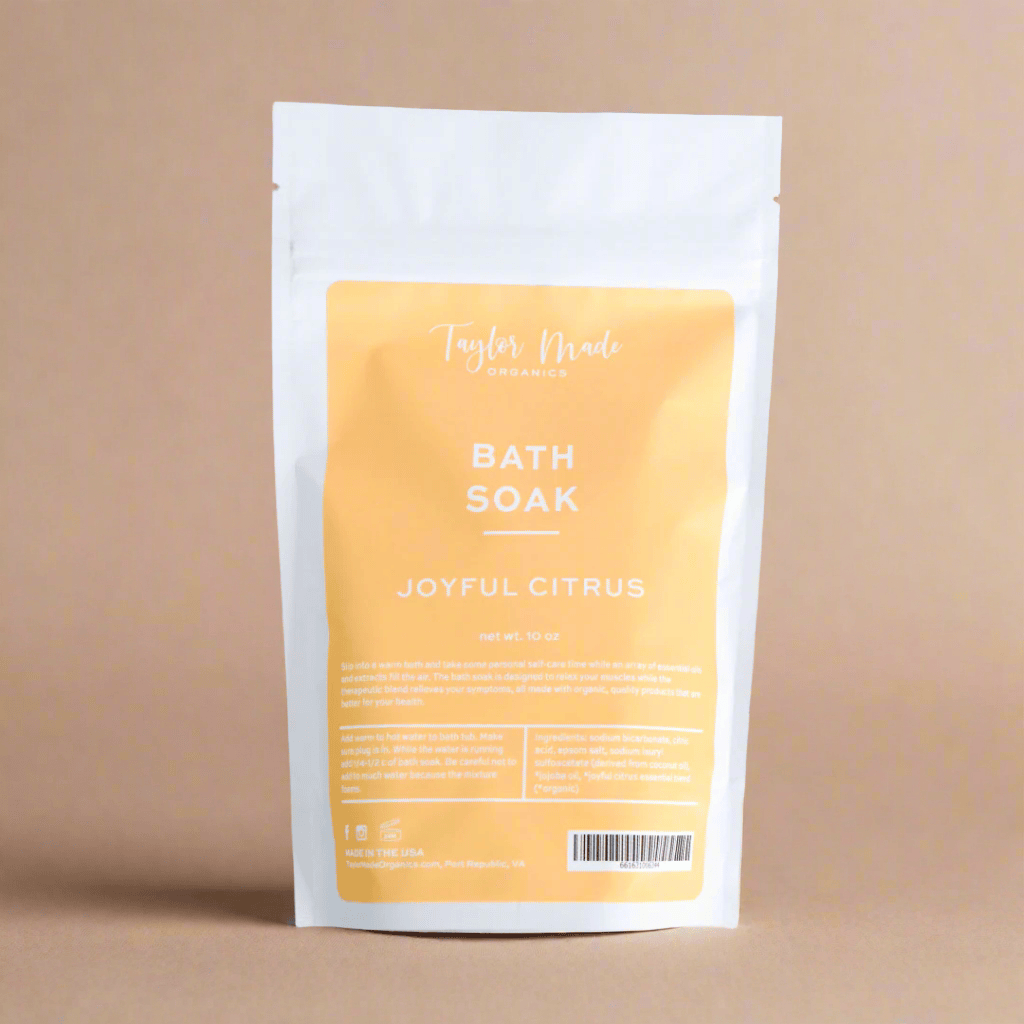 Bath soak package labeled &