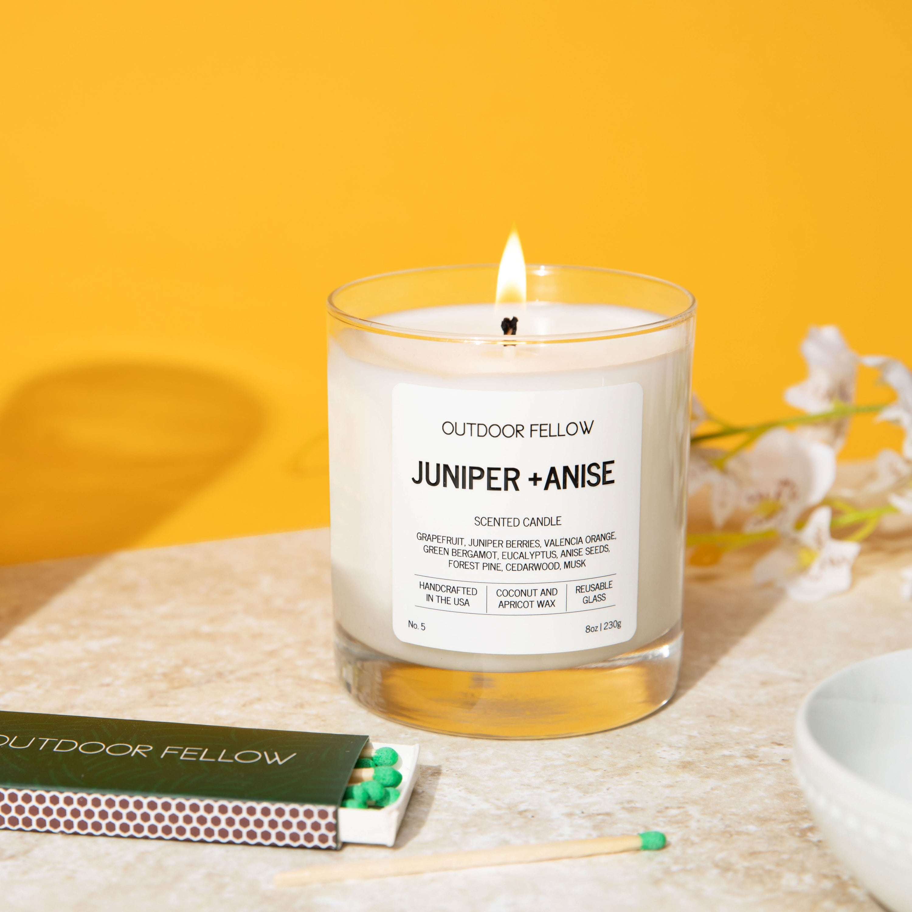 Outdoor Fellow Candles Juniper and Anise Scented Candle