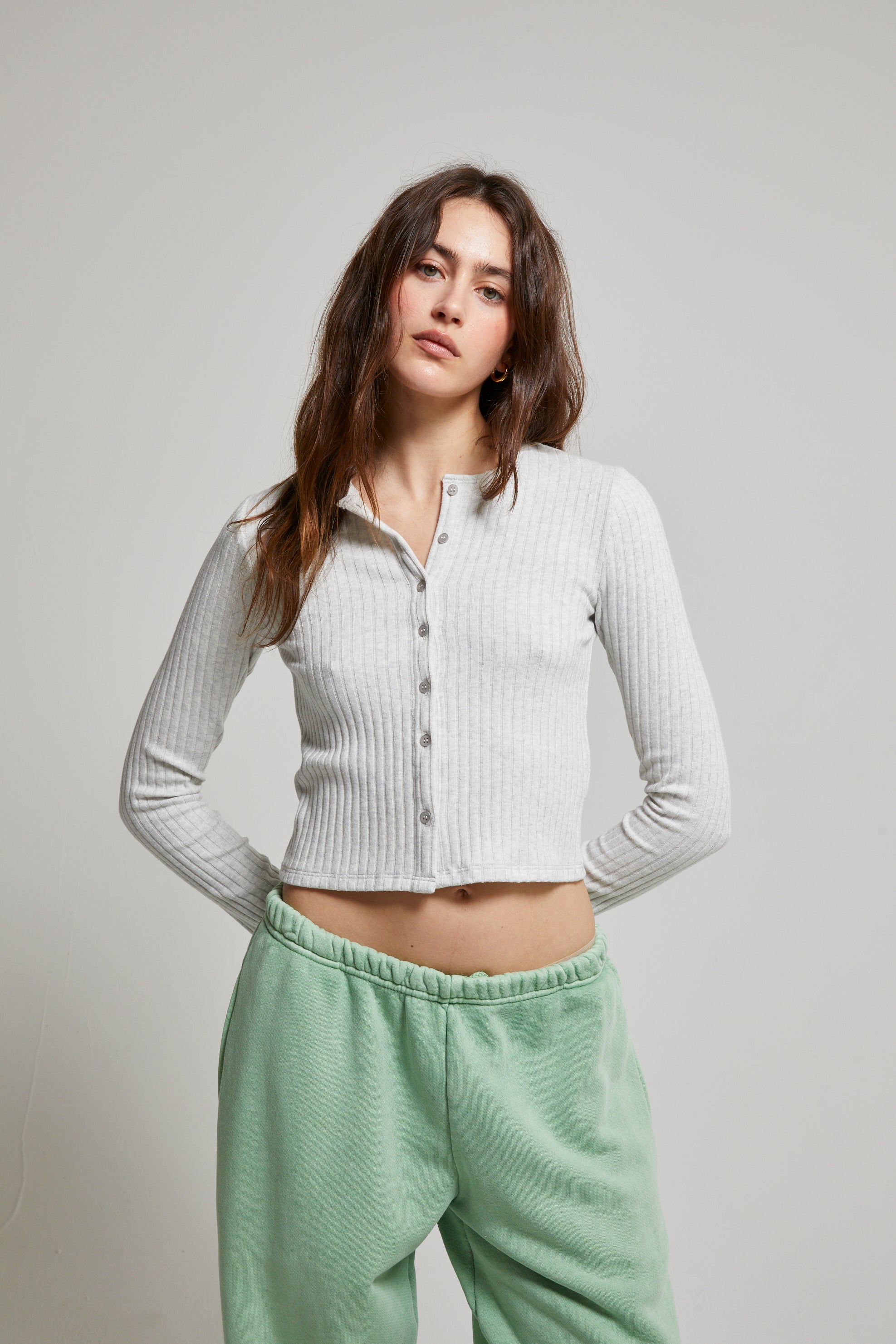 Kennedy Brushed Sweater Rib Cardigan