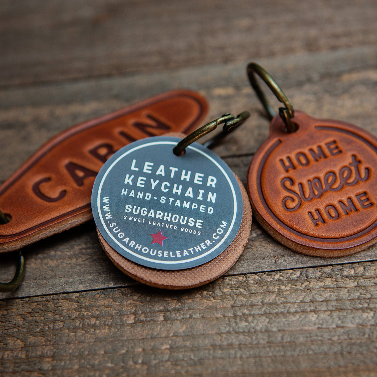 Lodge Leather Keychain Motel Style