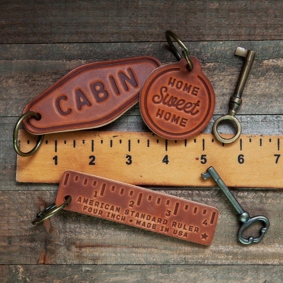 Beach House Leather Keychain Motel Style