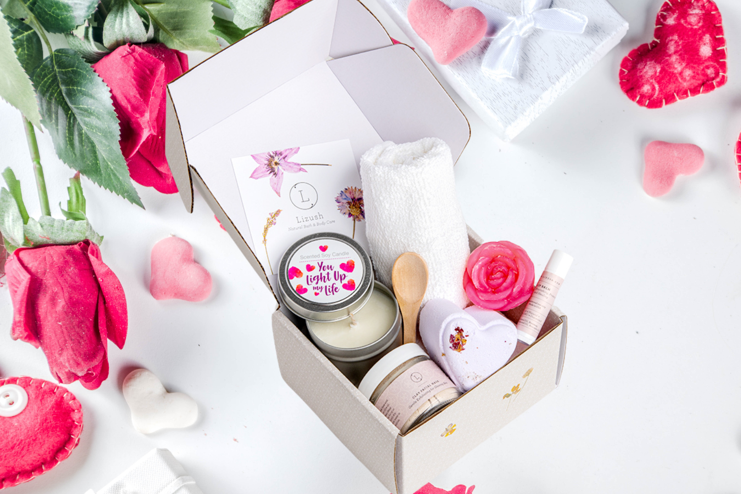 Cute LOVE Special Gift Box, Natural Skincare Gift Box, Mother&