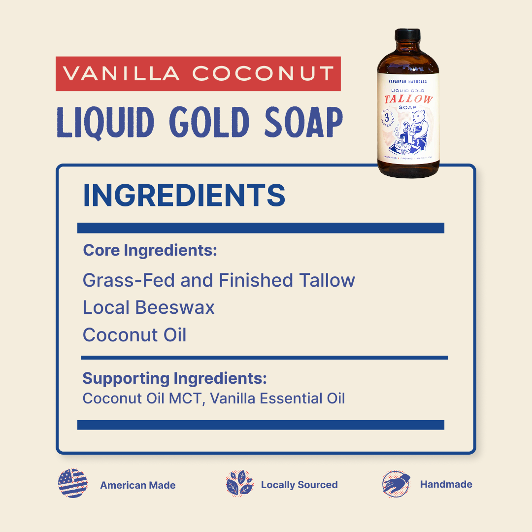 Papabear Liquid Gold Tallow Soap - My American Goods