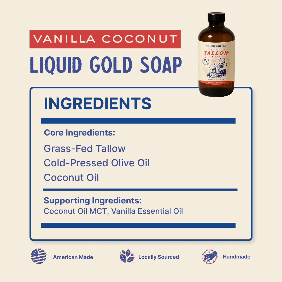 PapaBear Naturals Papabear Liquid Gold Tallow Soap 16 oz