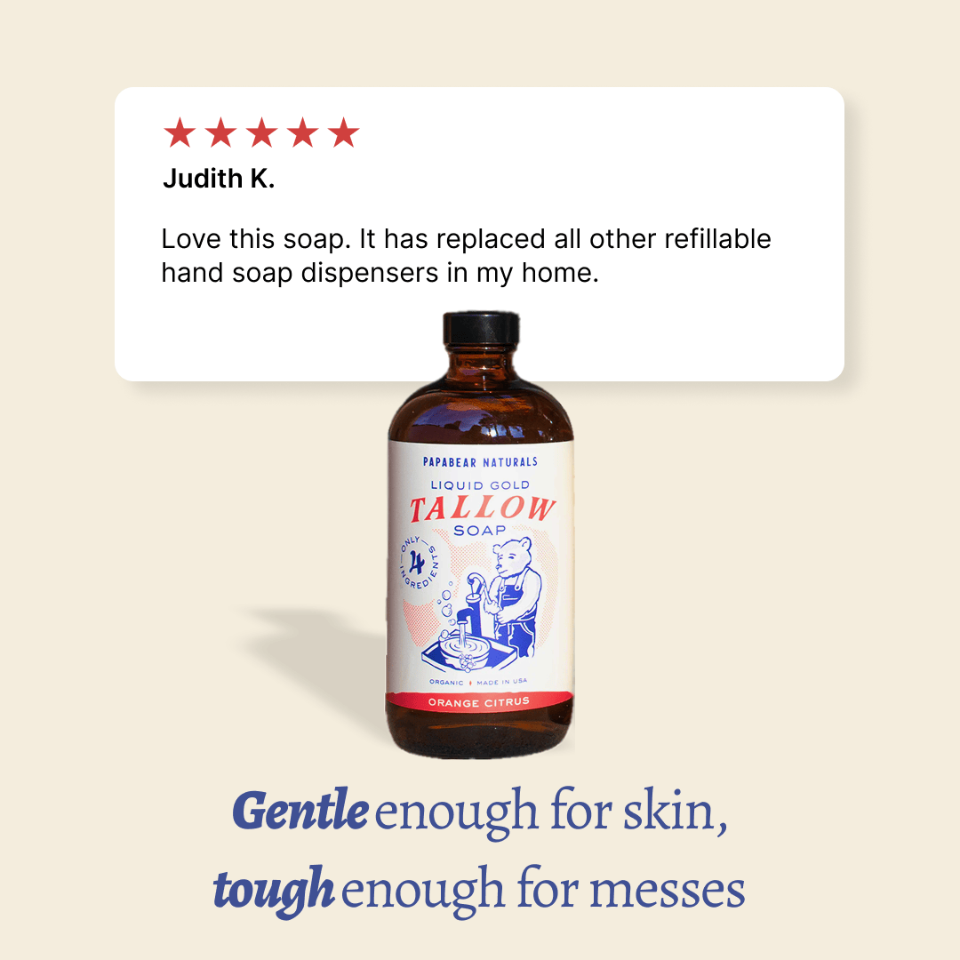 Papabear Liquid Gold Tallow Soap - My American Goods