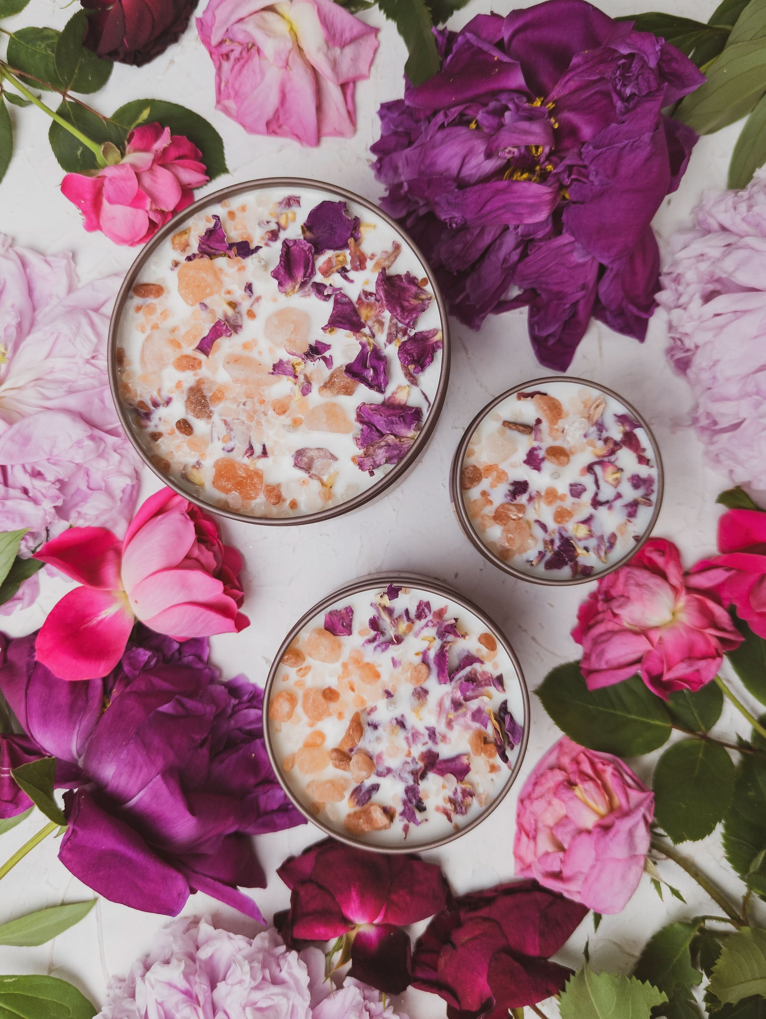 Ash & Rose candle 4 oz LOVE NOTES Rose + Pink Salt Candle