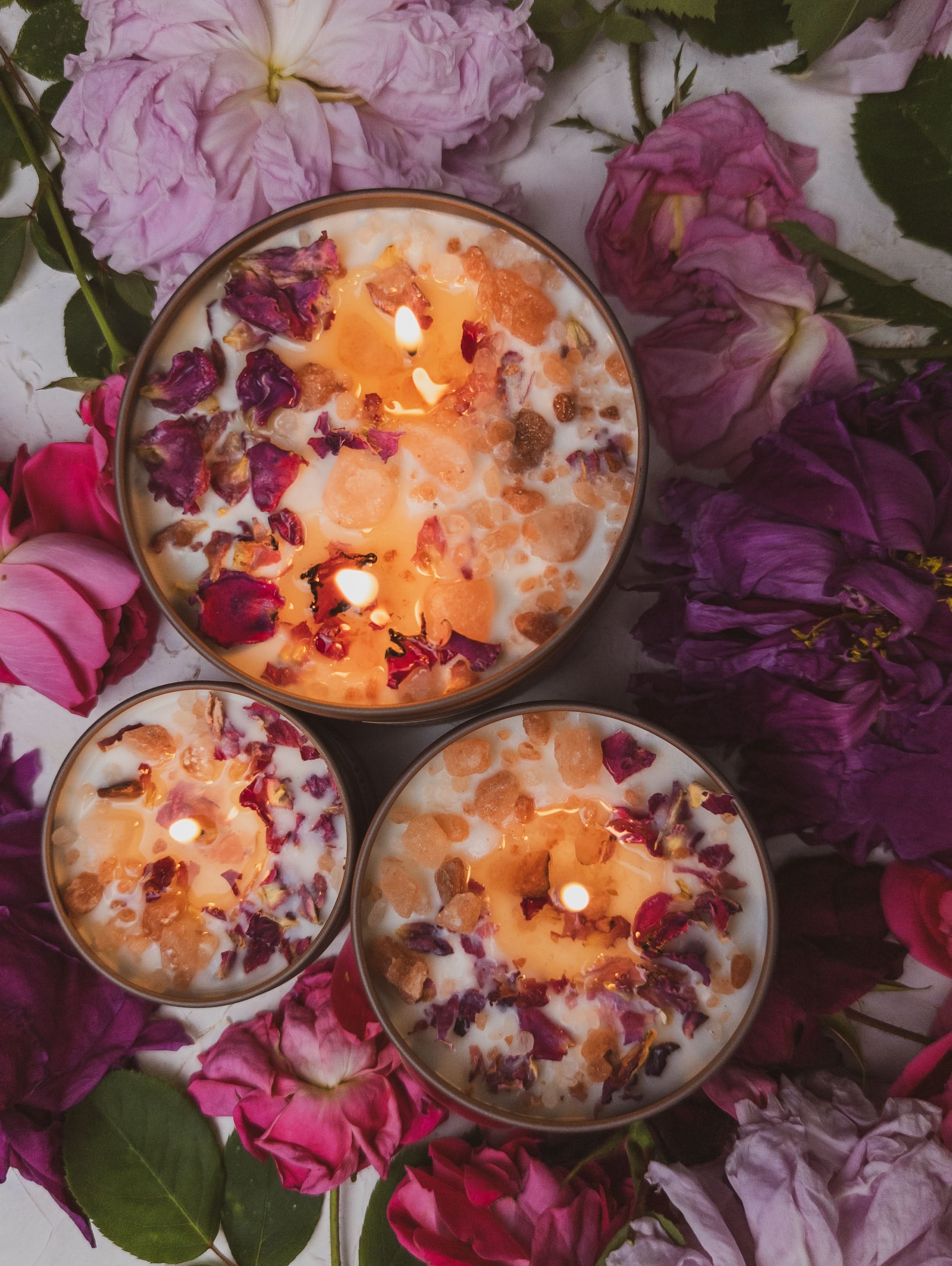 Ash & Rose candle LOVE NOTES Rose + Pink Salt Candle