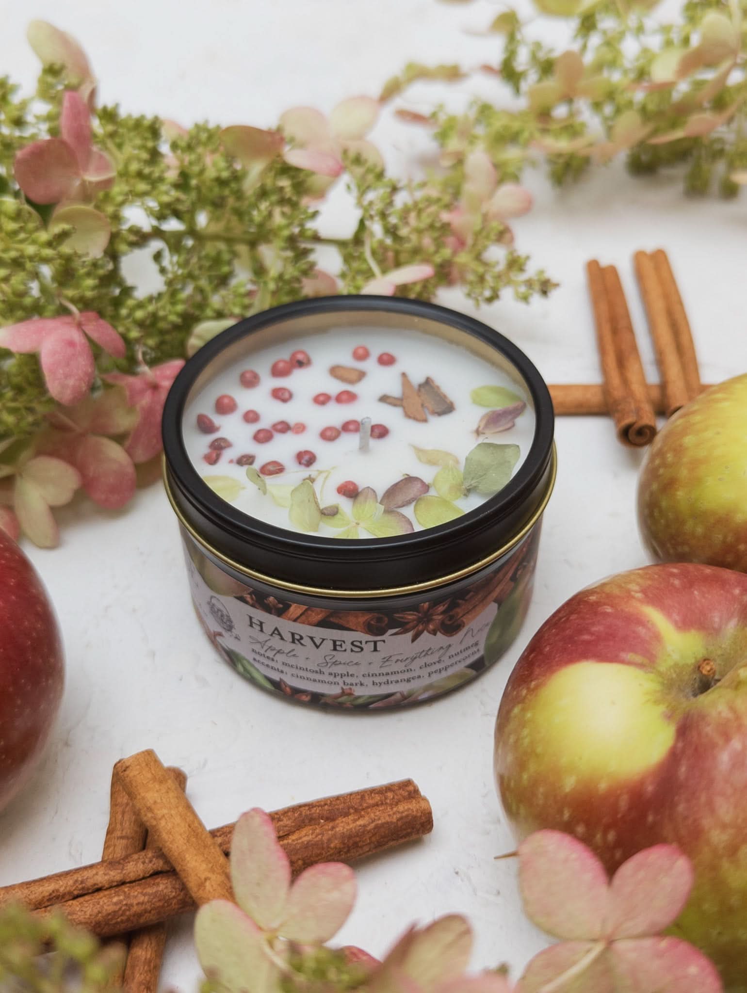 Ash & Rose candle 8 oz HARVEST Apple Spice Candle