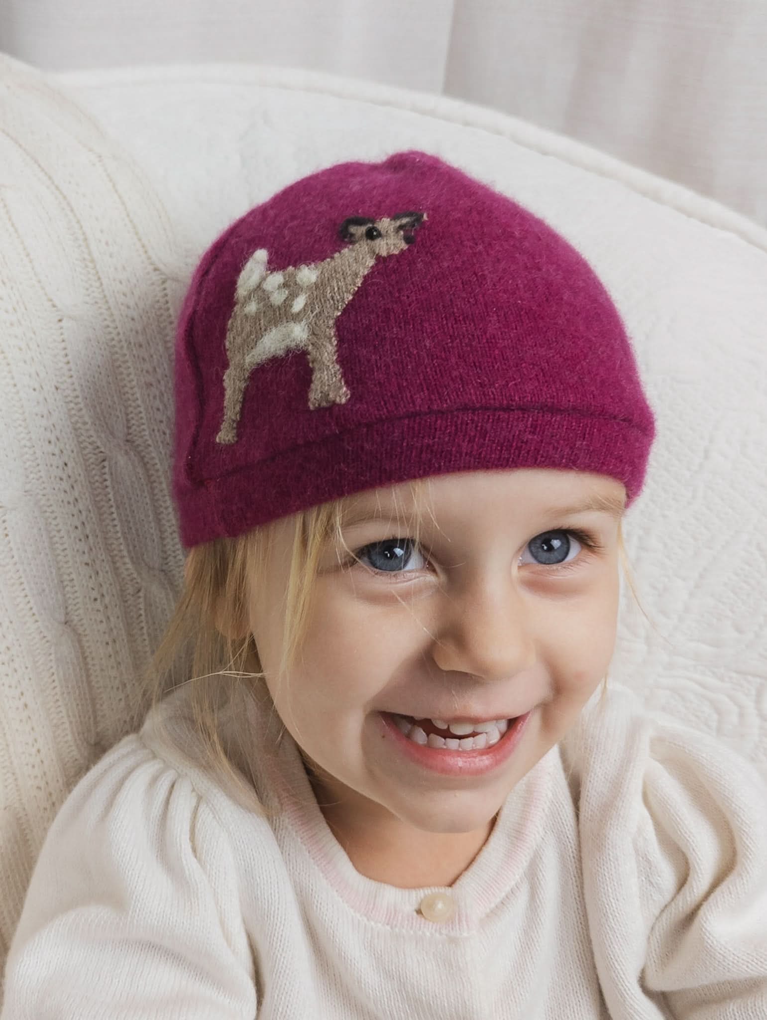 Ash & Rose hat Berry Fawn Cashmere Hat - Toddler