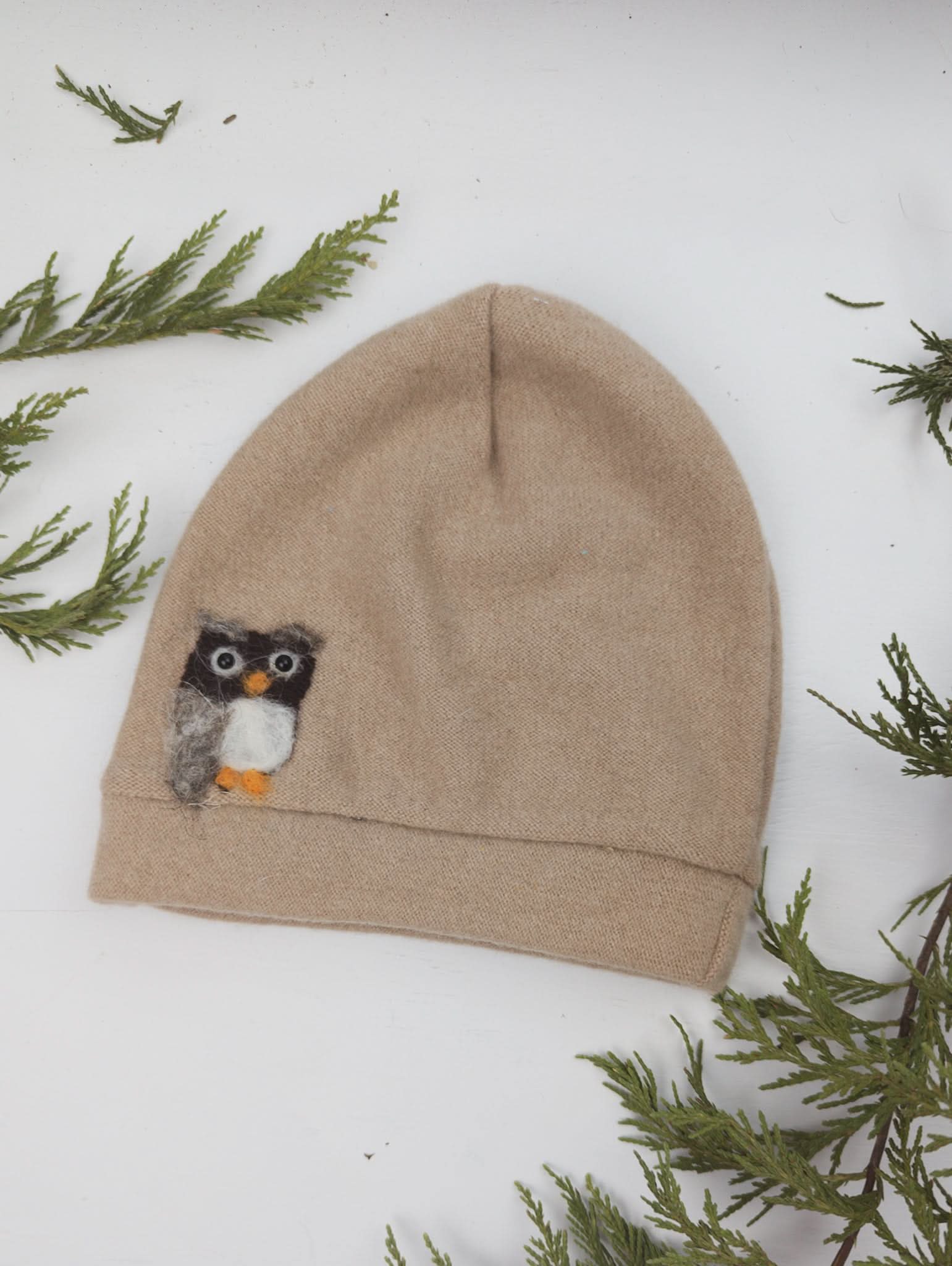 Owl Cashmere Hat - Toddler - My American Goods