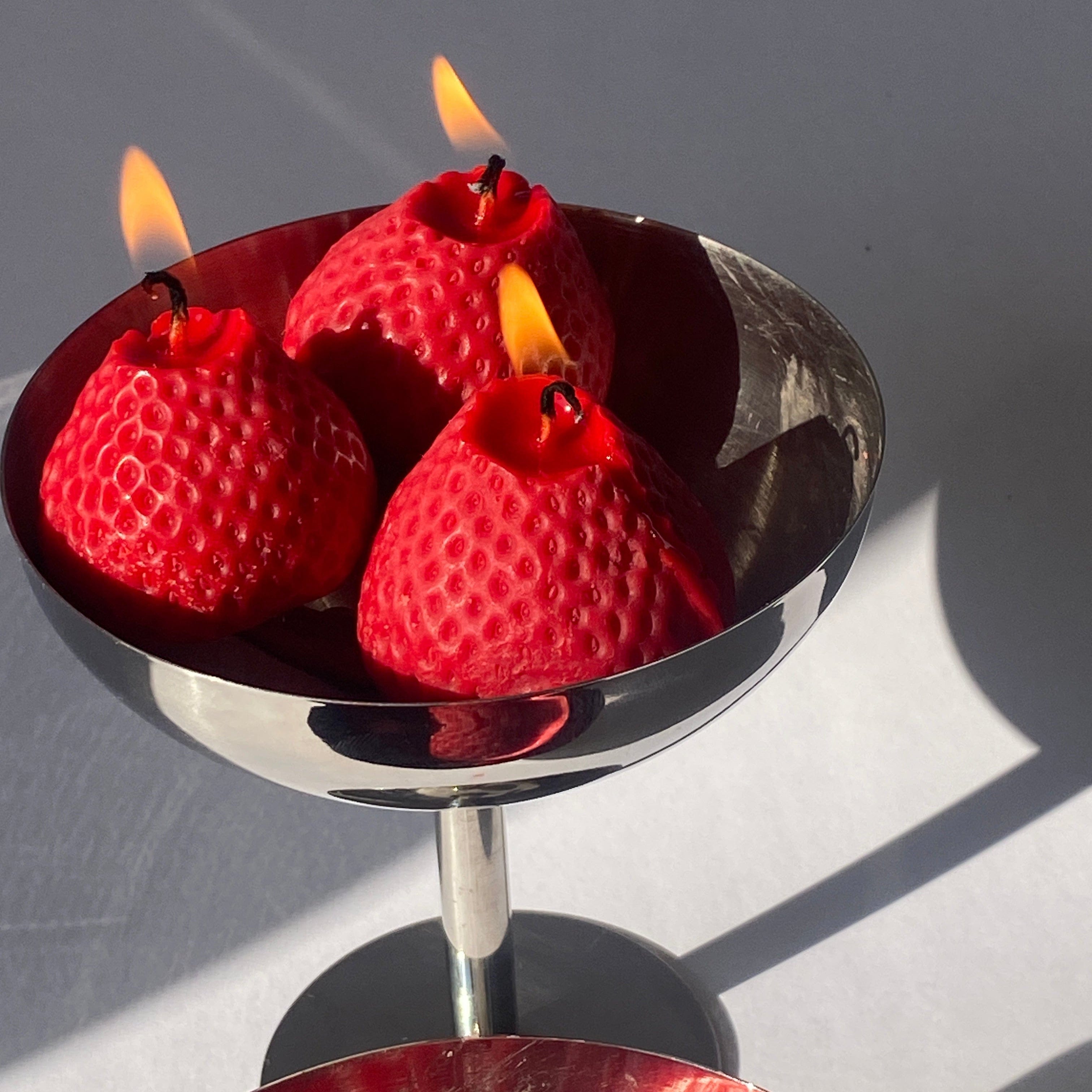 Scandles Farmers Markets Red / Berry / 4 Pack Large Strawberry Candles - 4 Pack