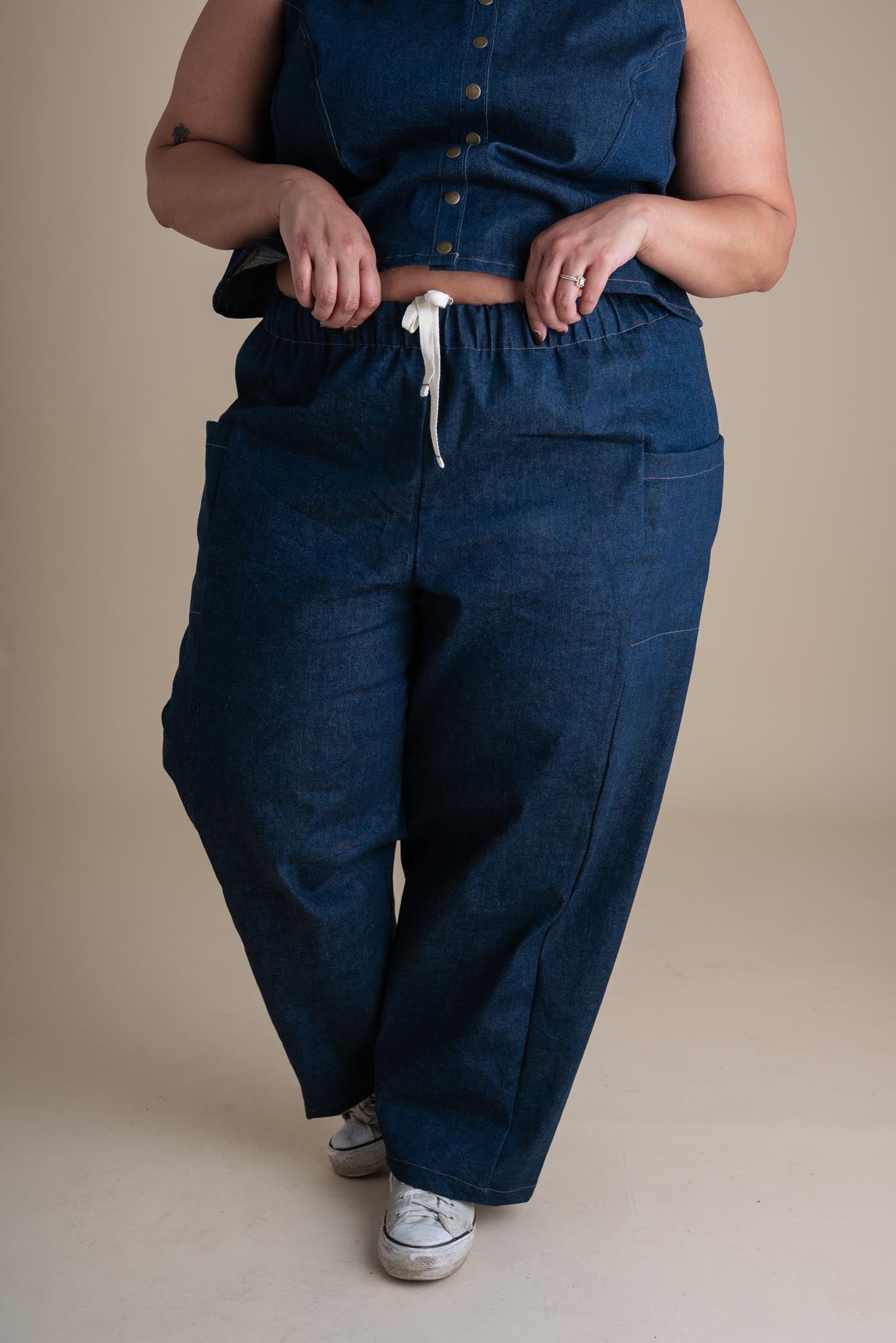 Cinema Pants in Cone Denim