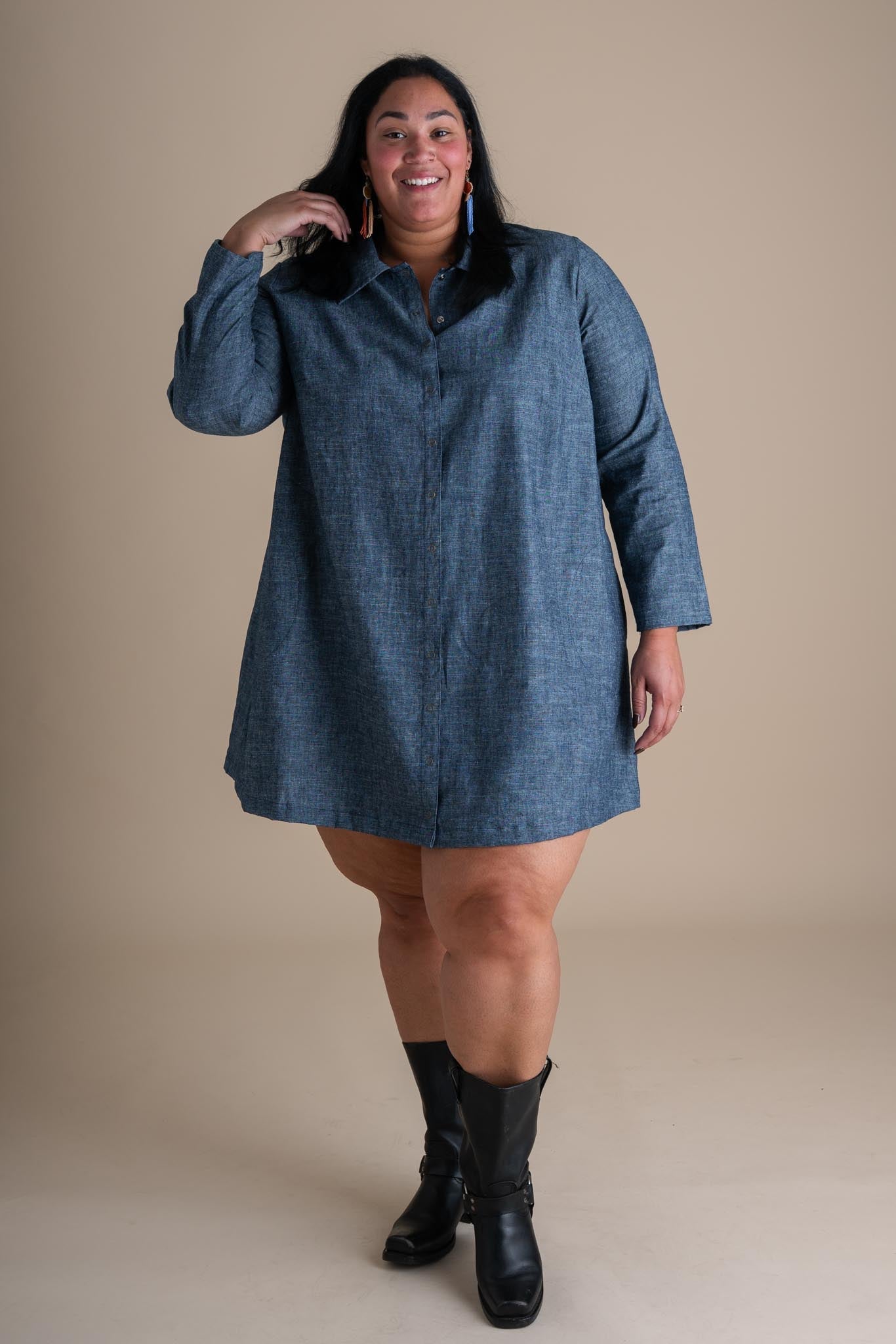 Highland Jacket in Indigo Chambray