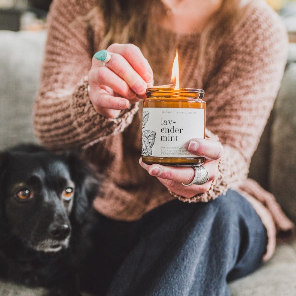 Lavender Mint Soy Candle - My American Goods