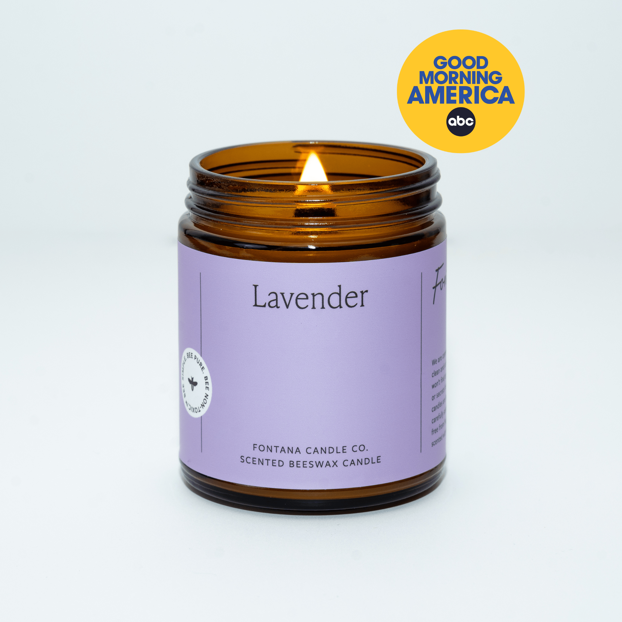 Fontana Candle Co Candles 9 oz Straight Sided Jar Lavender Jar Candle
