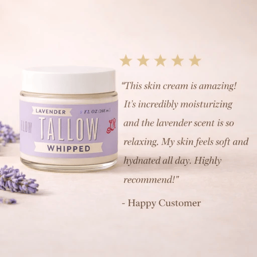 Lady May Tallow Bundles Lavender Tallow "Relax" Premium Quality All Natural Gift Box by The Lady May
