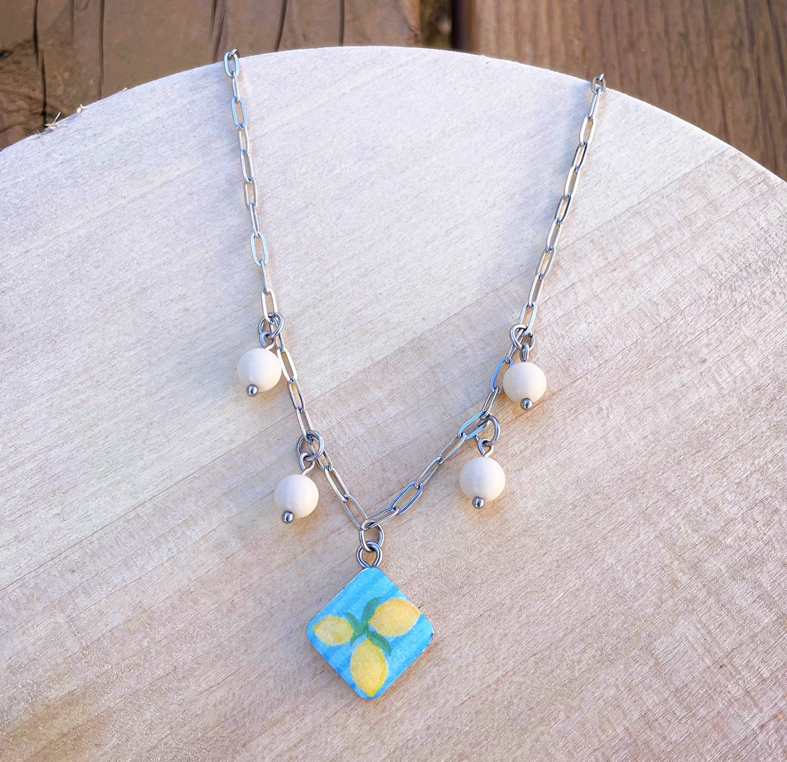 Lemon Americana Charm Necklace
