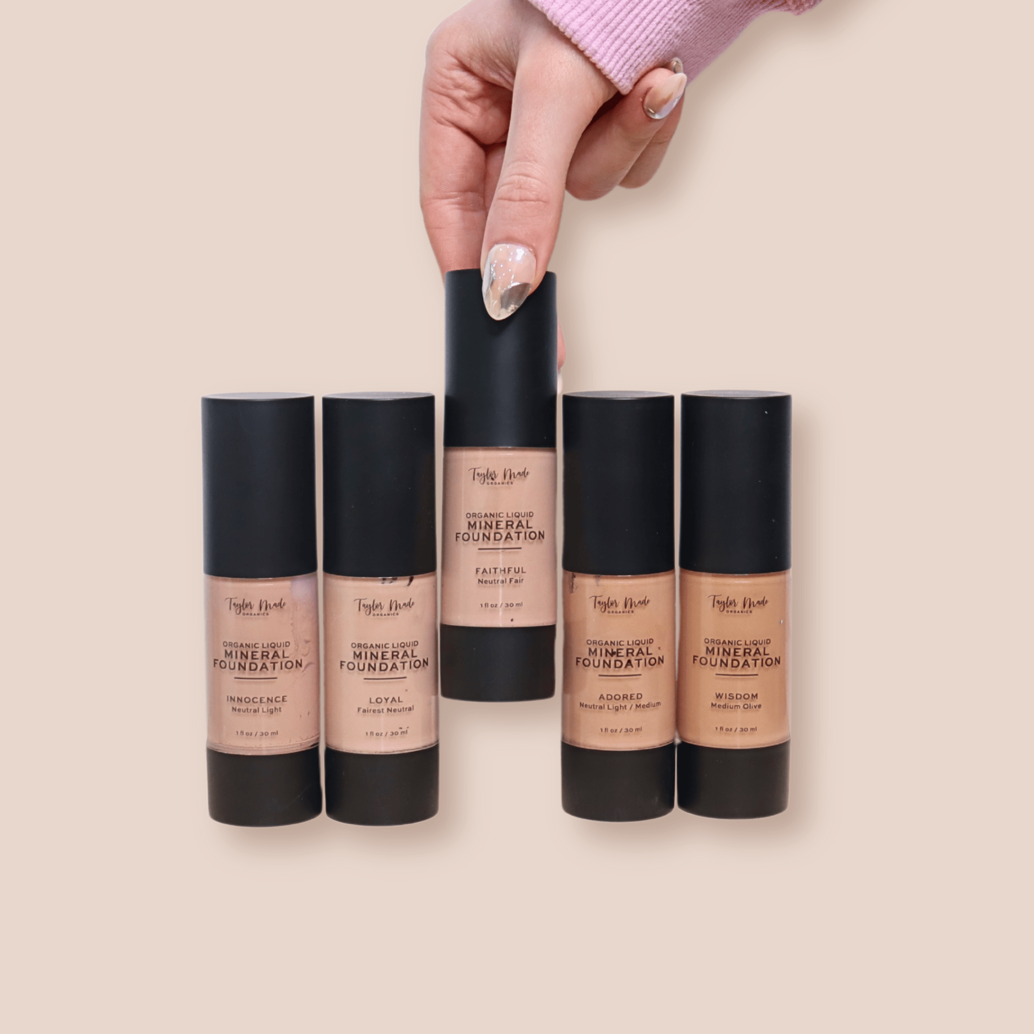 Taylor Made Organics foundation Liquid Mineral Foundation | oil-free, lightweight