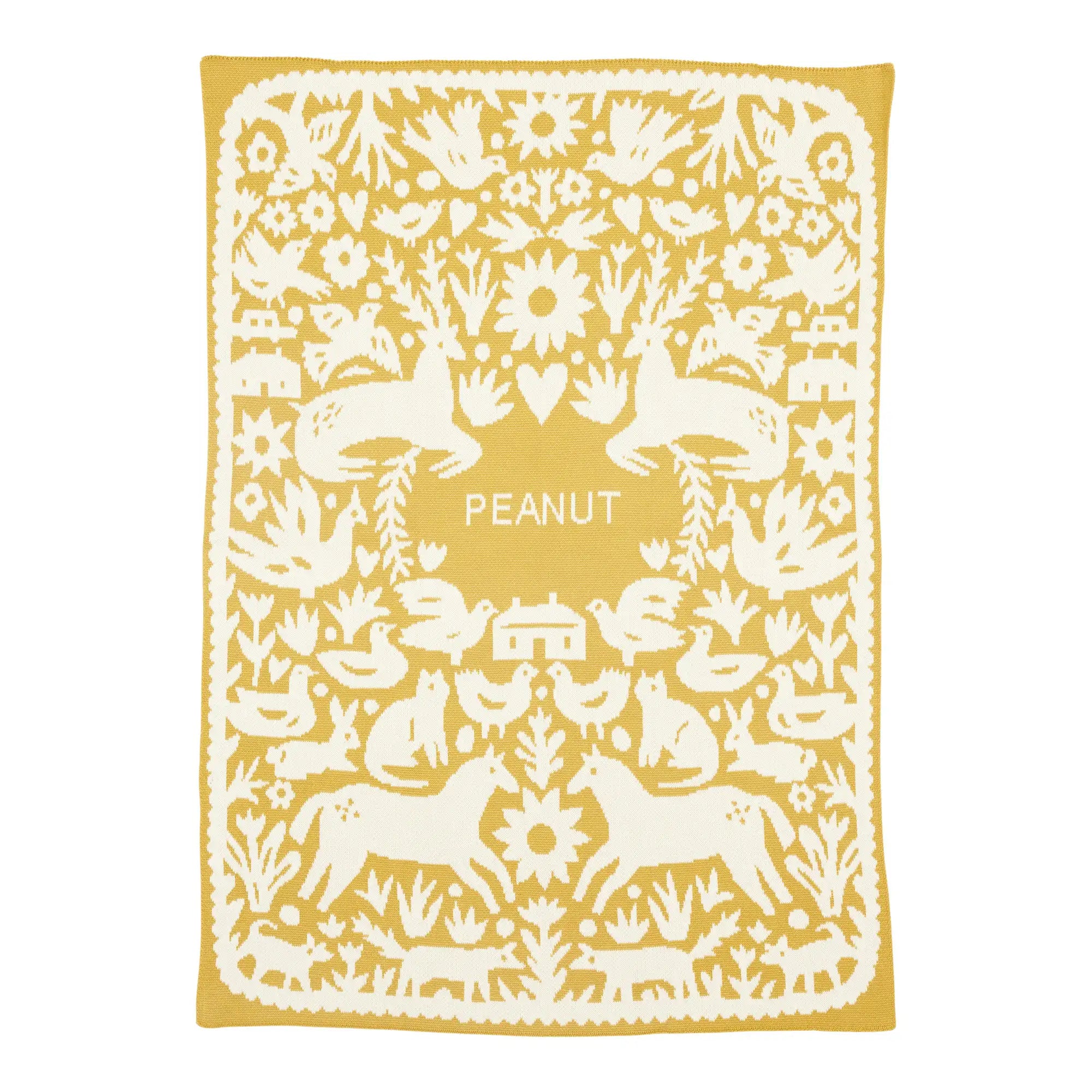 Biquette Baby Blanket Lemon Pie in Egyptian Cotton Little Peanut Baby Blanket