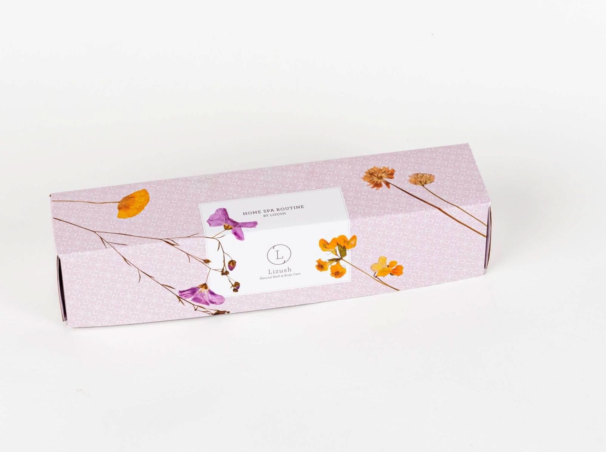 Lizush Citrus Gifts Full body Luxury Home Spa Routine Set - Perfect thinking of you gift