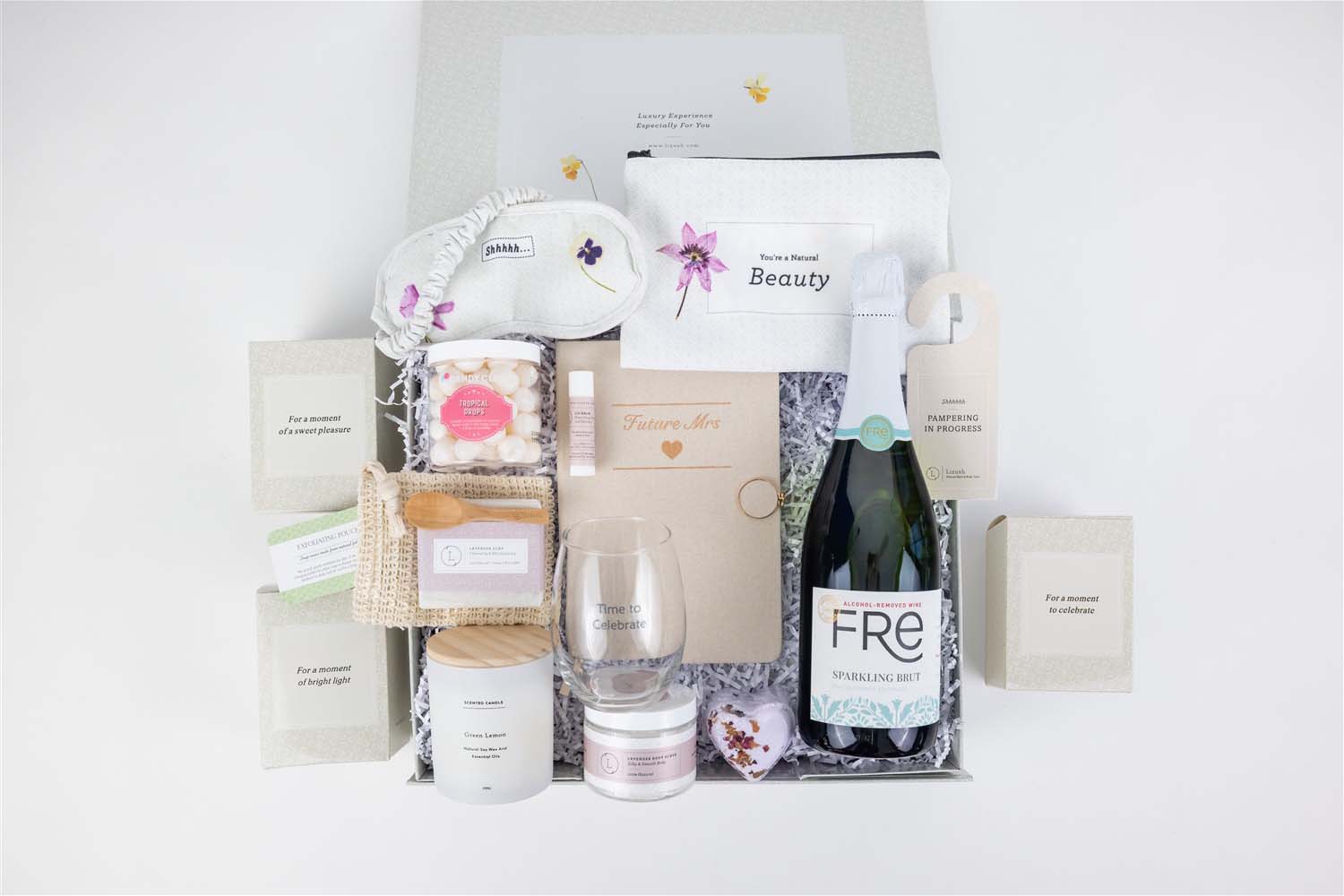 Lizush Gift set for new mom Bride to be gift box, Bridal shower gift basket
