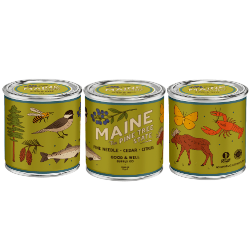 Good & Well Supply Co Candles Half Pint / 8oz / Cotton Wick Maine State Candle