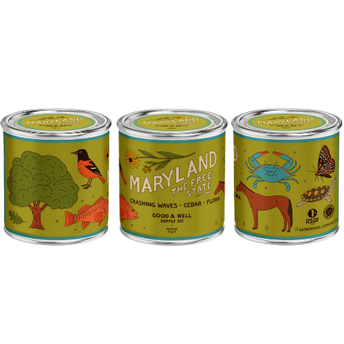 Good & Well Supply Co Candles Half Pint / 8oz / Cotton Wick Maryland State Candle