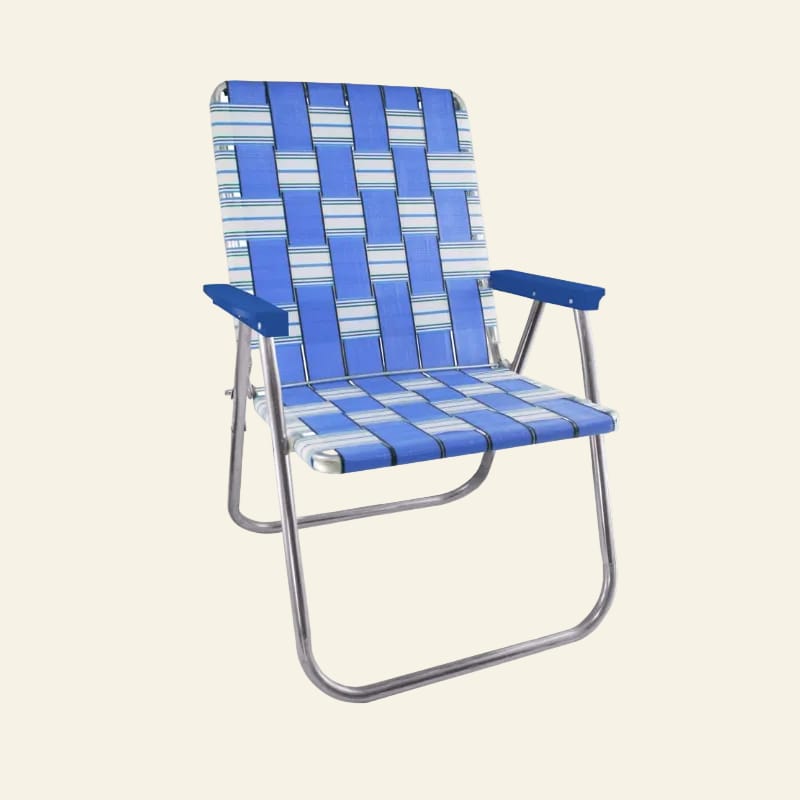 Lawn Chair USA Chairs Magnum Blue Sands Magnum Chair with Blue Arms