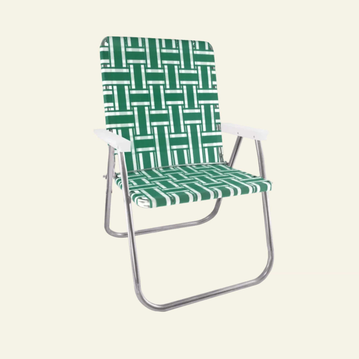 Lawn Chair USA Chairs Magnum Green and White Stripe Magnum Chair