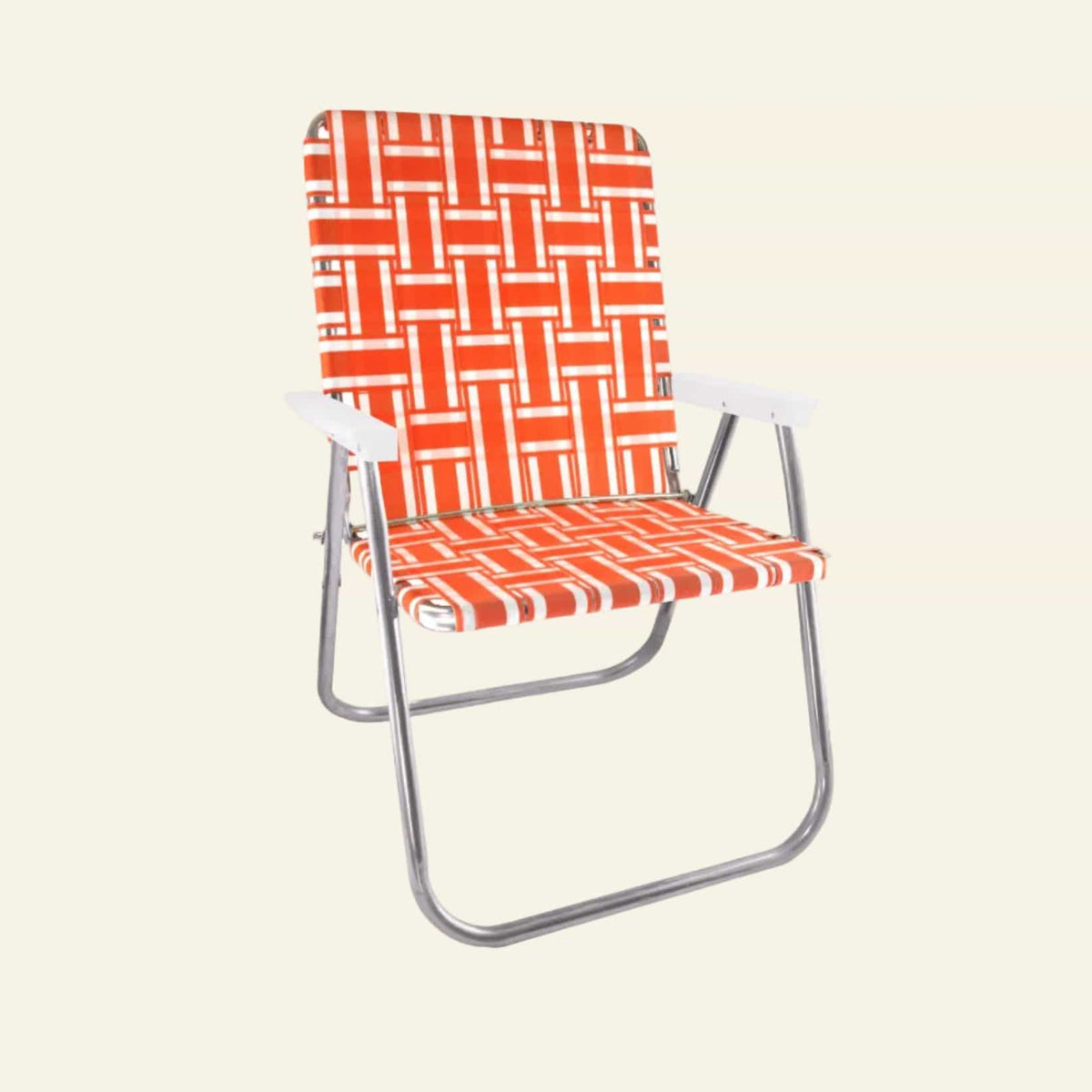 Lawn Chair USA Chairs Magnum Orange and White Stripe Magnum Chair