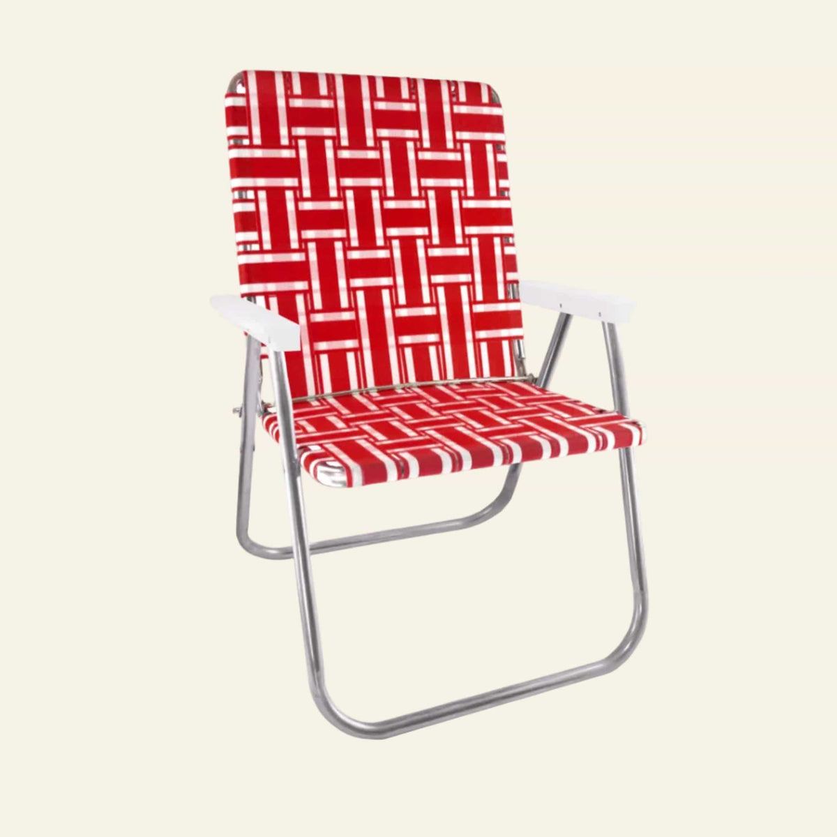 Lawn Chair USA Chairs Magnum Red and White Stripe Magnum Lawn Chair