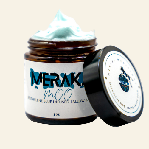 Meraki Moo Methylene Blue Infused Tallow Balm - My American Goods