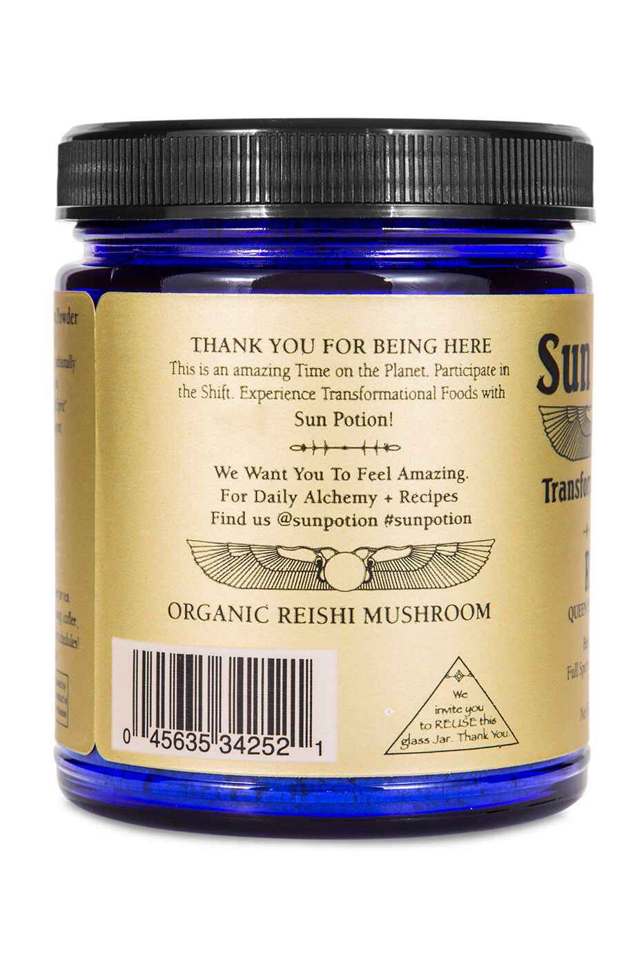 Sun Potion Adaptogen 100g Jar Reishi Mushroom Powder (Organic)